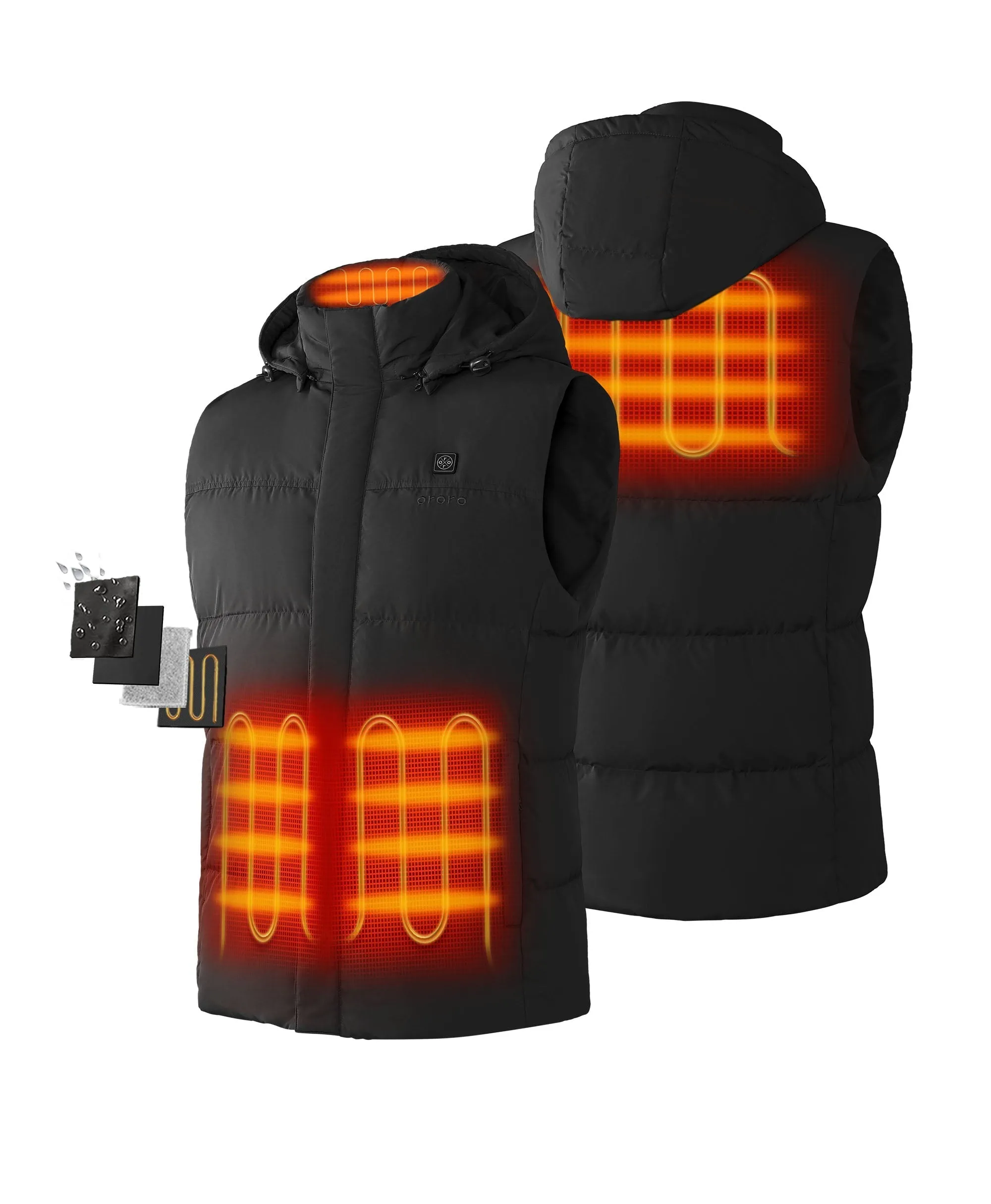 (Open-Box) Men's Heated Down Vest (Battery Set Not Included) sold by Ororo