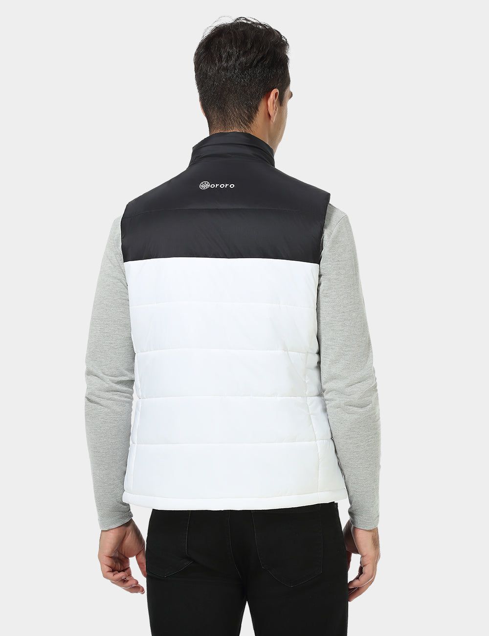 Final Sale - Men's Classic Heated Vest - Black & White sold by Ororo product image thumbnail 4