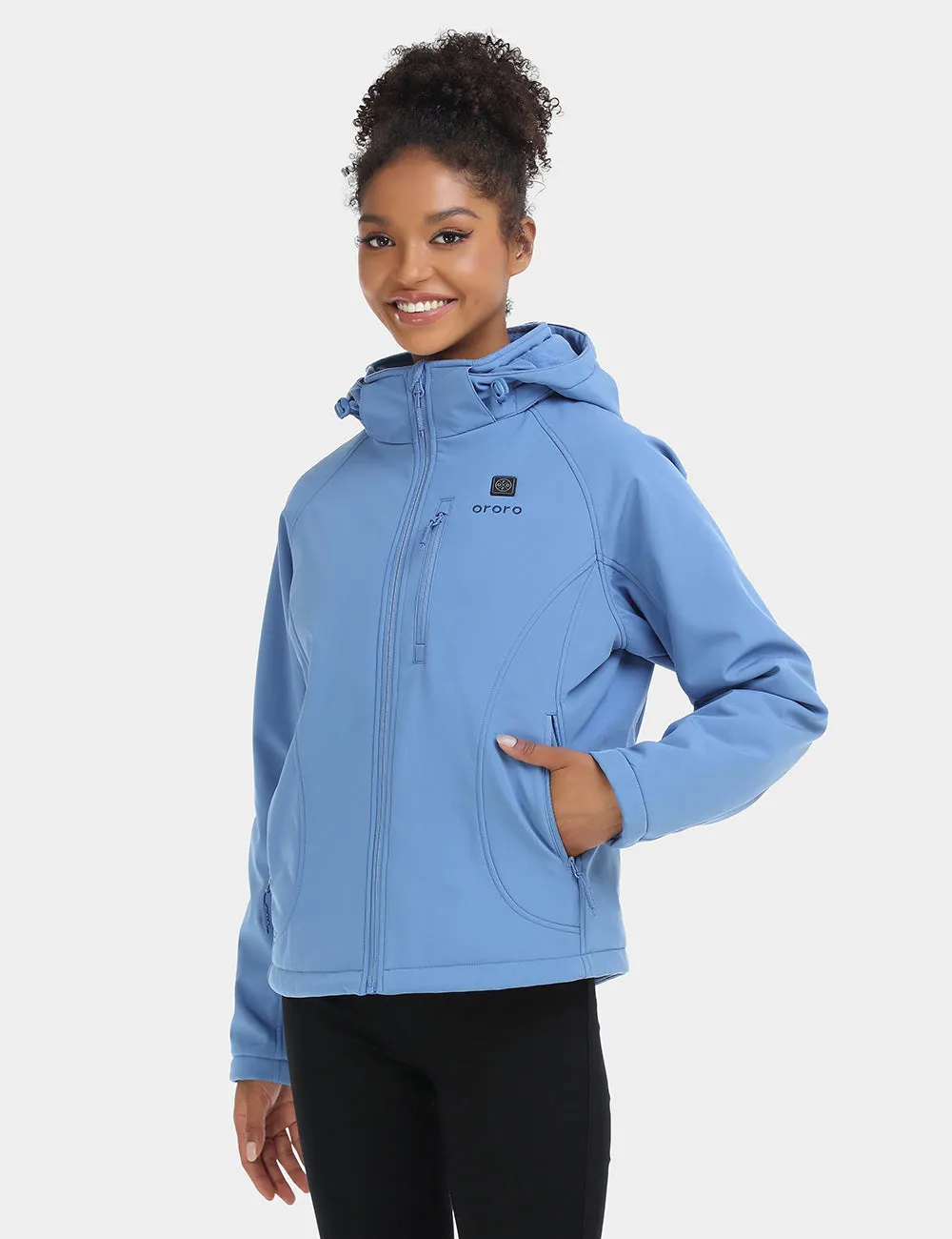 Women's Classic Heated Jacket - Blue/Orange (Apparel Only) sold by Ororo product image thumbnail 3