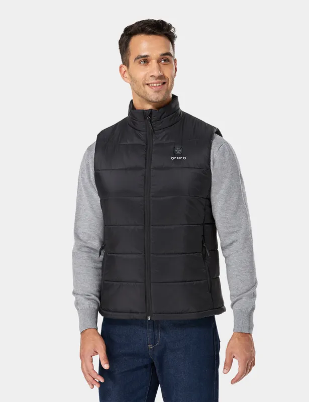 Men's Classic Heated Vest - Black sold by Ororo