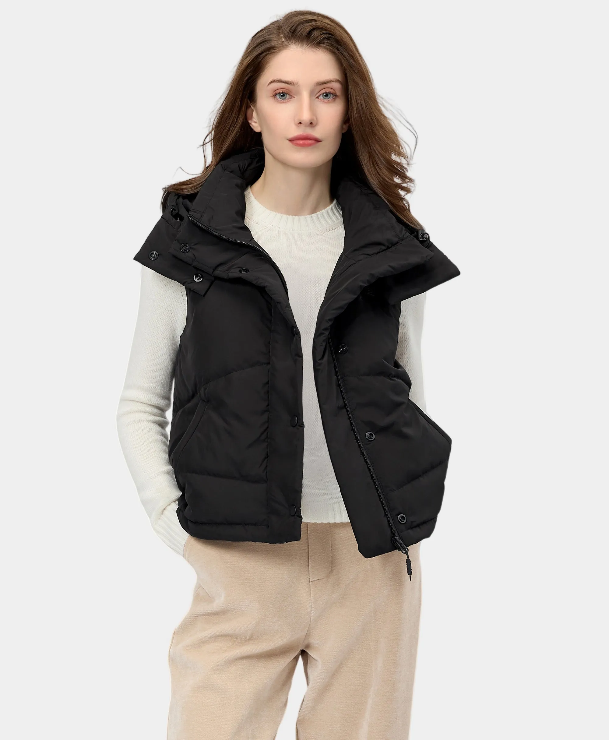 Women's Heated Cropped Puffer Down Vest (Apparel Only) sold by Ororo product image thumbnail 3