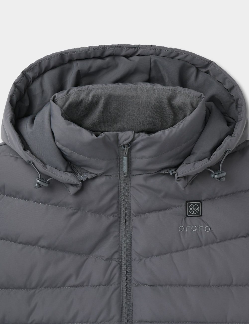 Testing - Men's Heated Lightweight Down Vest - Dark Gray sold by Ororo product image thumbnail 5
