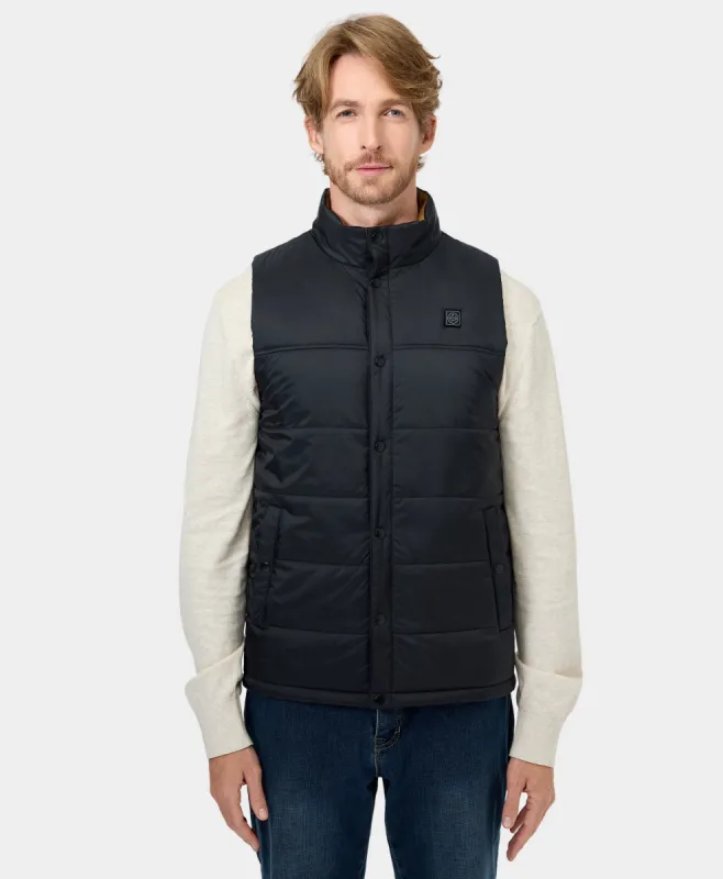 PuffLyte™ Men's Heated Lightweight Vest - Black (Apparel Only) sold by Ororo