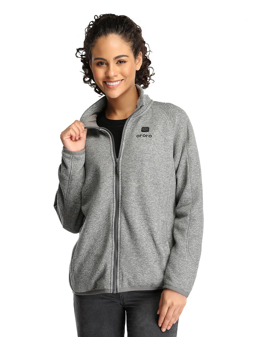 (Open-Box) Women's Heated Fleece Jacket with B19G Battery sold by Ororo