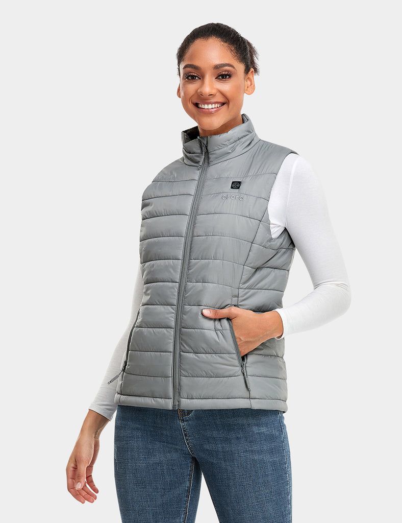 Final Sale - Women's Classic Heated Vest - Gray (with B19G Battery) sold by Ororo product image thumbnail 3
