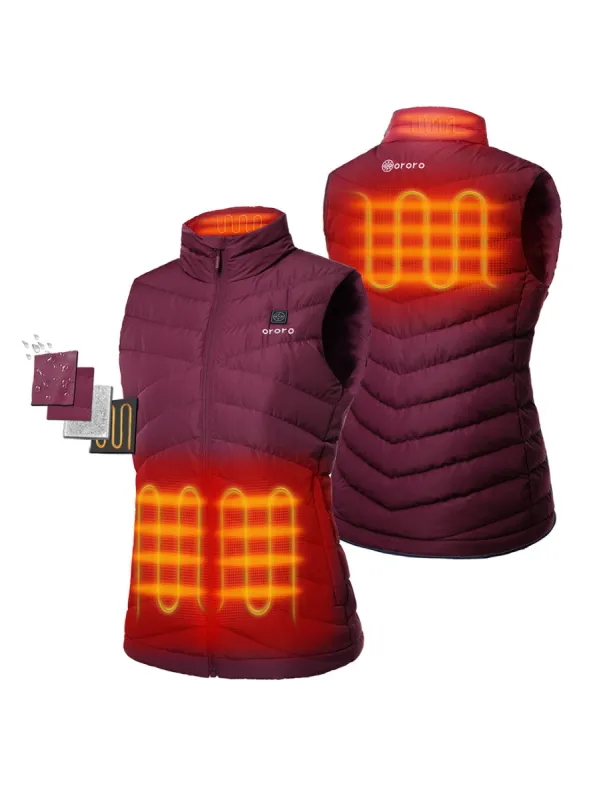 (Open-box) Women's Heated Lightweight Down Vest (Battery Set Not Included) sold by Ororo