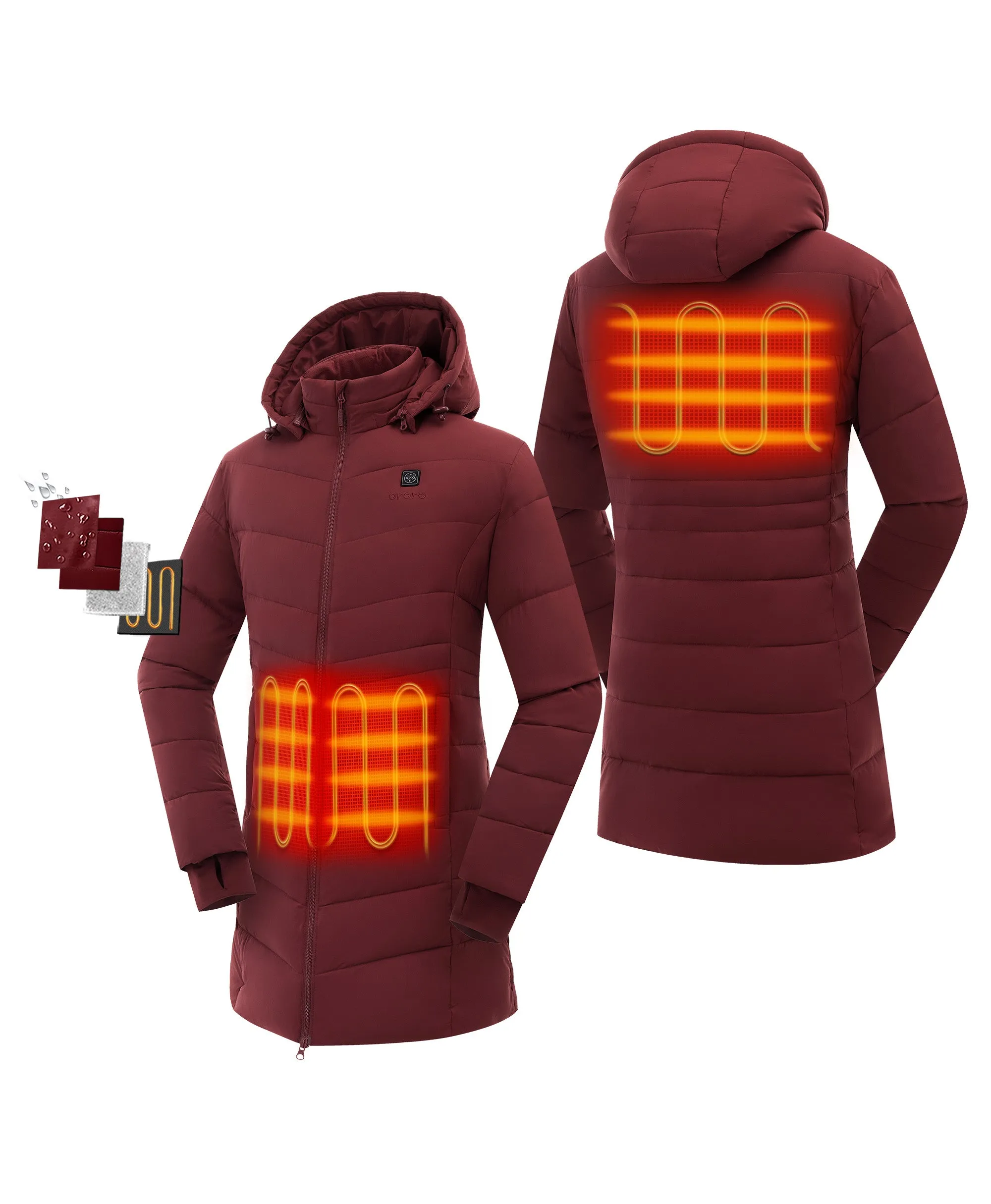 Women's Heated Puffer Parka Jacket - New Colors sold by Ororo product image thumbnail 2