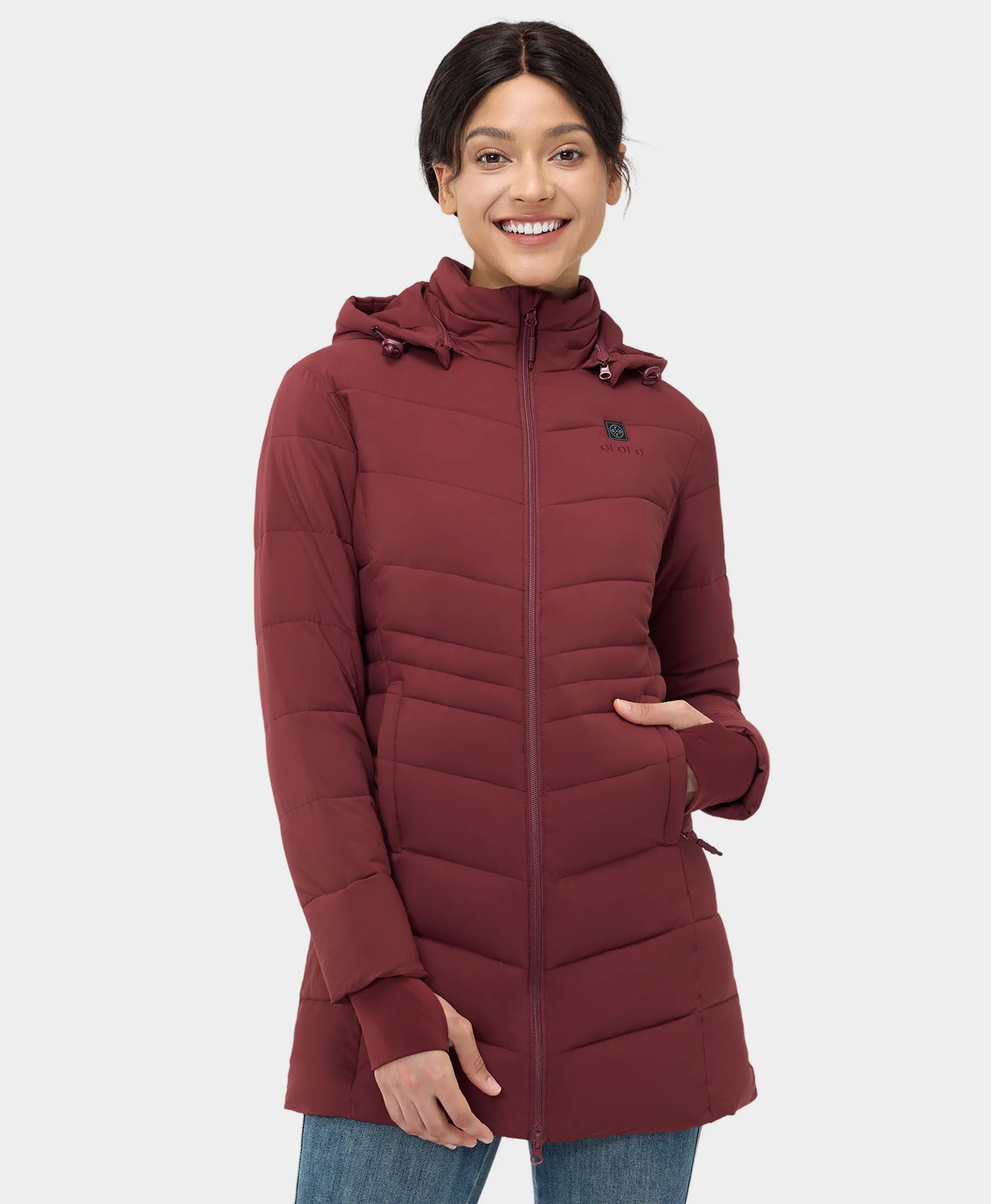 Women's Heated Puffer Parka Jacket - New Colors sold by Ororo