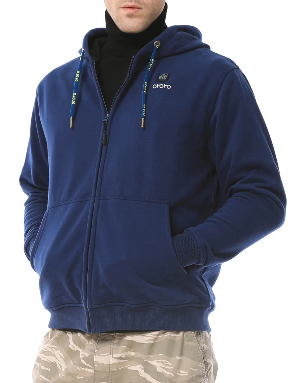 Unisex Heated Hoodie - Navy (Discontinued) sold by Ororo