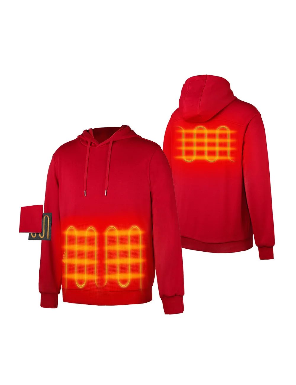 (Open-box) Unisex Heated Pullover Hoodie with Pocket Heating (Battery Set Not Included) sold by Ororo