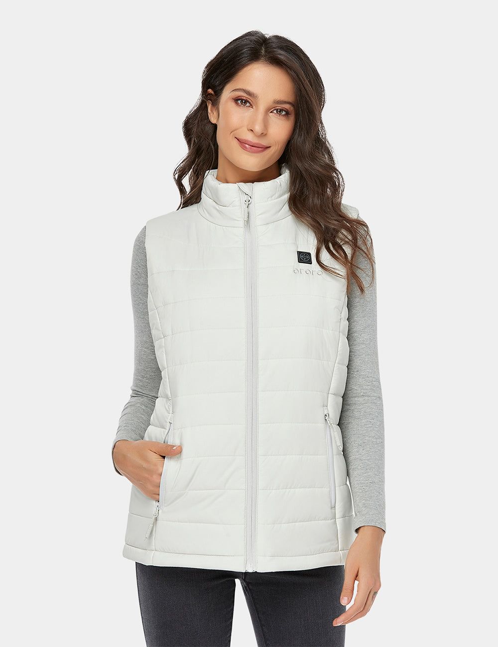 (Open-box) Women's Classic Heated Vest - Off White (Battery Set Not Included) sold by Ororo product image thumbnail 2