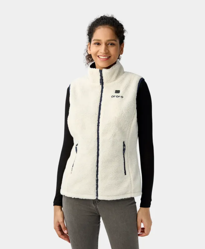 Women's Heated Recycled Fleece Vest sold by Ororo
