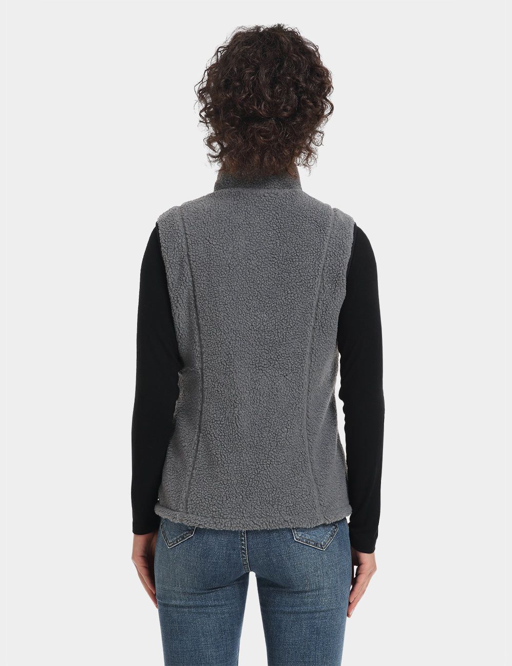 Women's Heated Recycled Fleece Vest - Gray sold by Ororo product image thumbnail 4