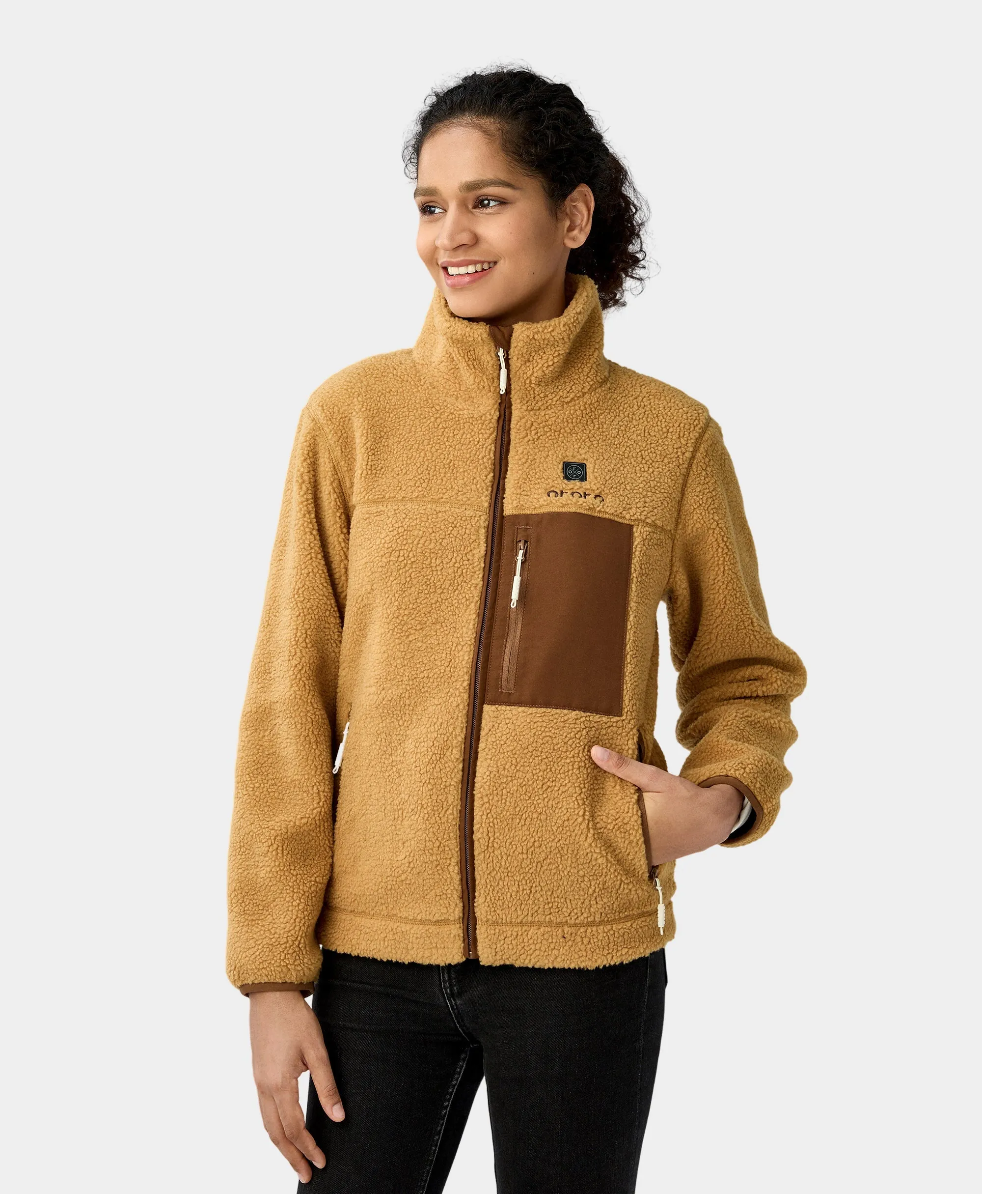Women's Colorblock Recycled Fleece Heated Jacket (Final Sale) sold by Ororo product image thumbnail 3