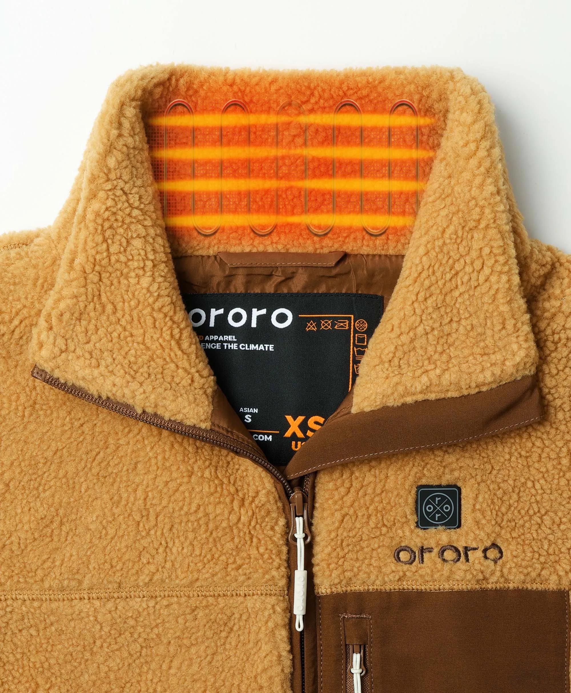 Women's Colorblock Recycled Fleece Heated Jacket (Final Sale) sold by Ororo product image thumbnail 5