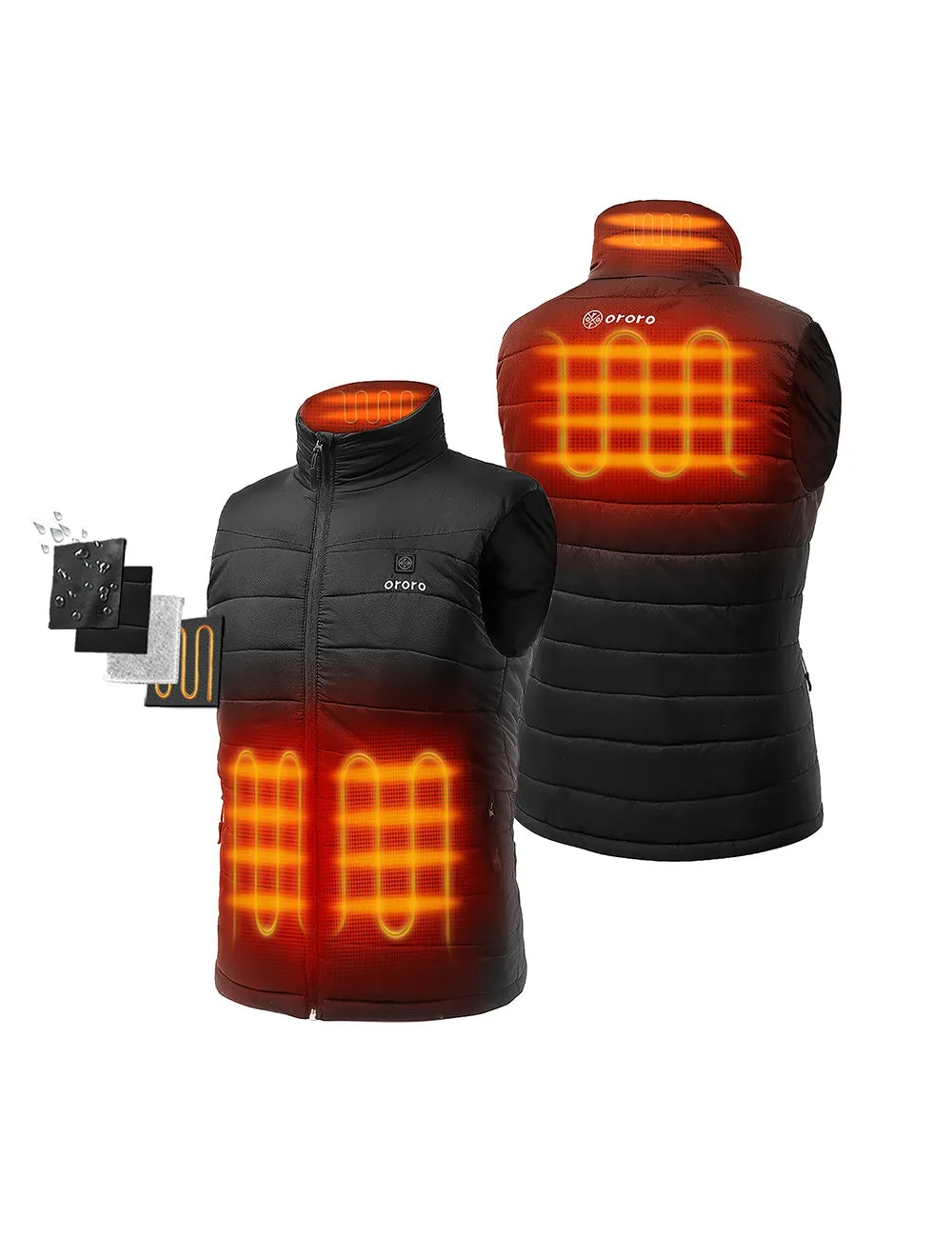 (Open-box) Men's Classic Heated Vest with B19G Battery - Black sold by Ororo