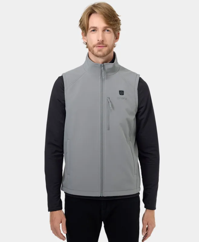 Men's Heated Softshell Vest - Lower Back Heating (Apparel Only) sold by Ororo