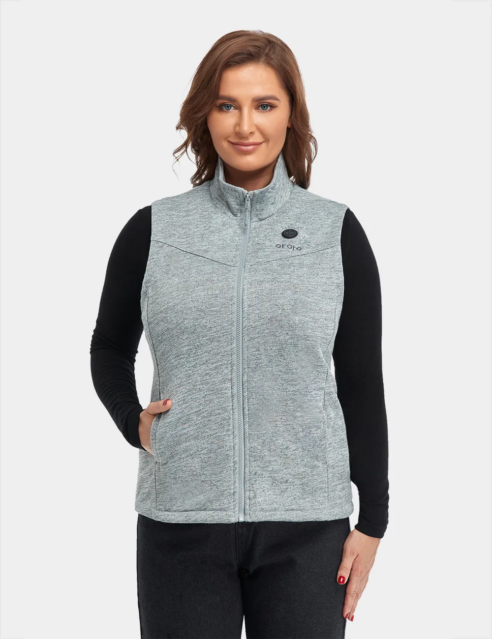 (Open-box) Women's Heated Fleece Vest - Gray (Battery Set Not Included) sold by Ororo product image thumbnail 5