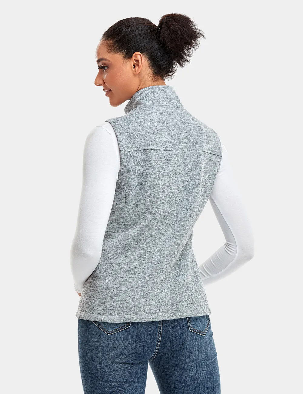 (Open-box) Women's Heated Fleece Vest - Gray (Battery Set Not Included) sold by Ororo product image thumbnail 4