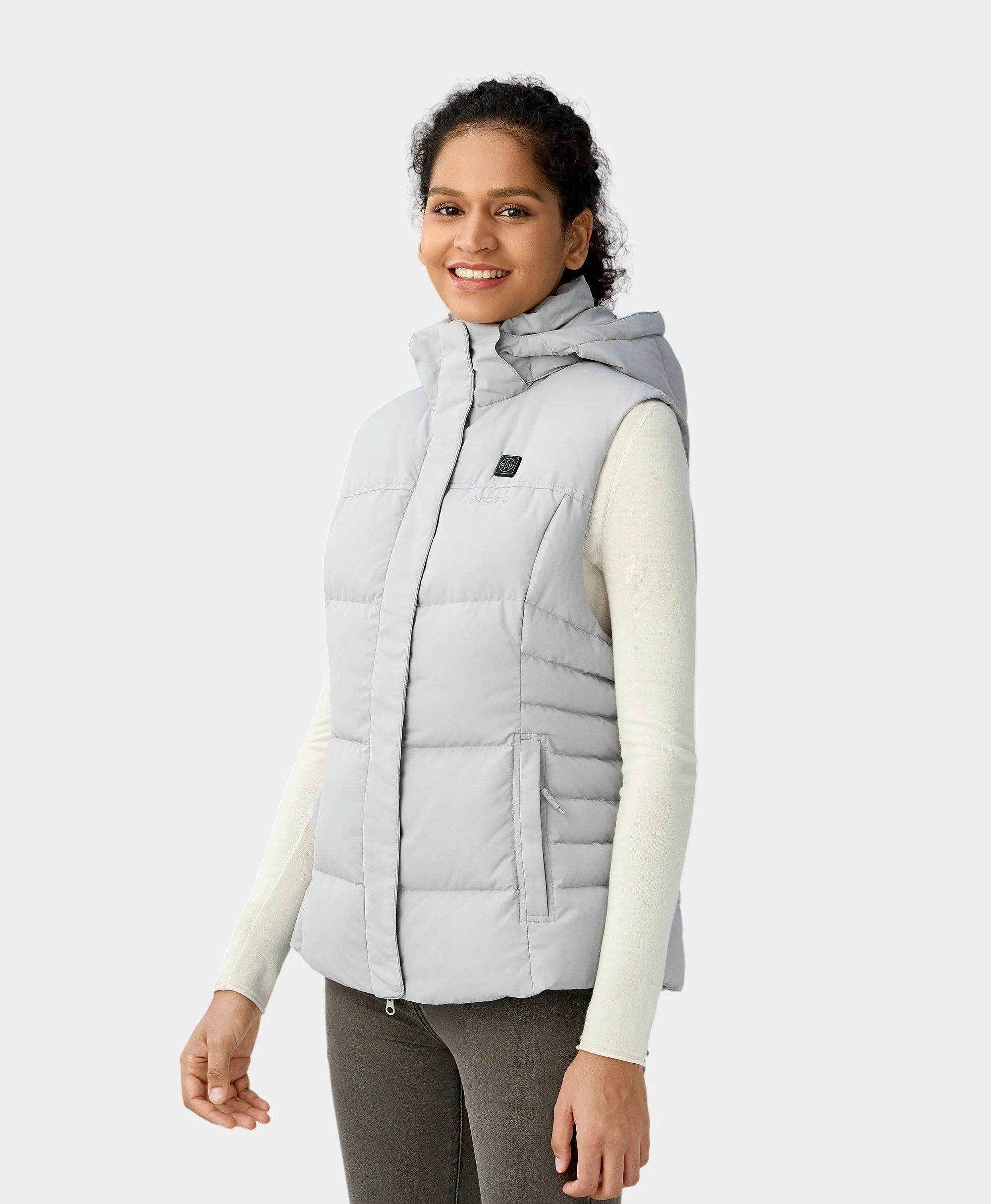 Women's Heated Down Vest - Gray sold by Ororo product image thumbnail 3