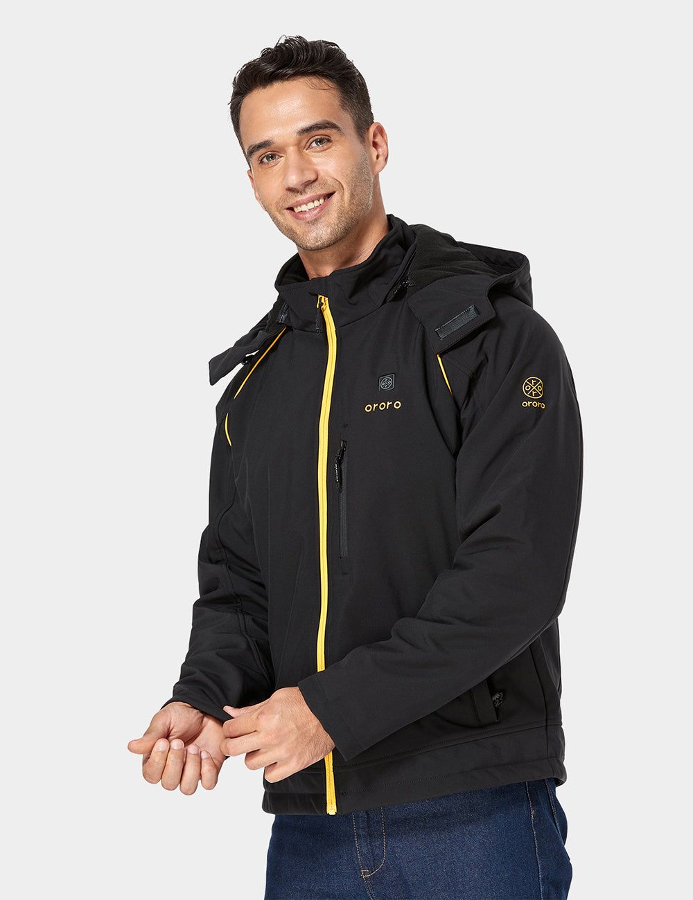Men's Classic Heated Jacket - Black & Gold sold by Ororo product image thumbnail 3
