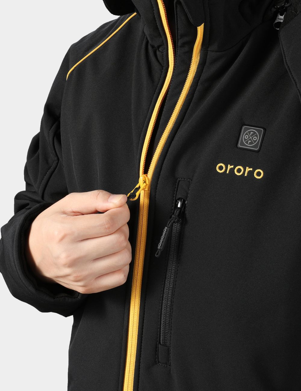 Men's Classic Heated Jacket - Black & Gold sold by Ororo product image thumbnail 5