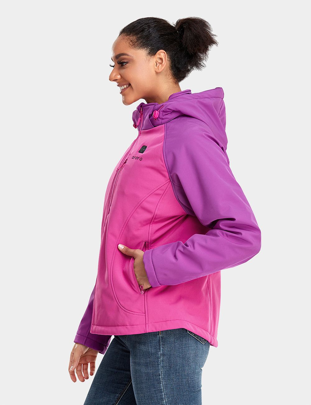 Final Sale - Women's Heated Jacket - Pink & Purple (Apparel Only) sold by Ororo product image thumbnail 3