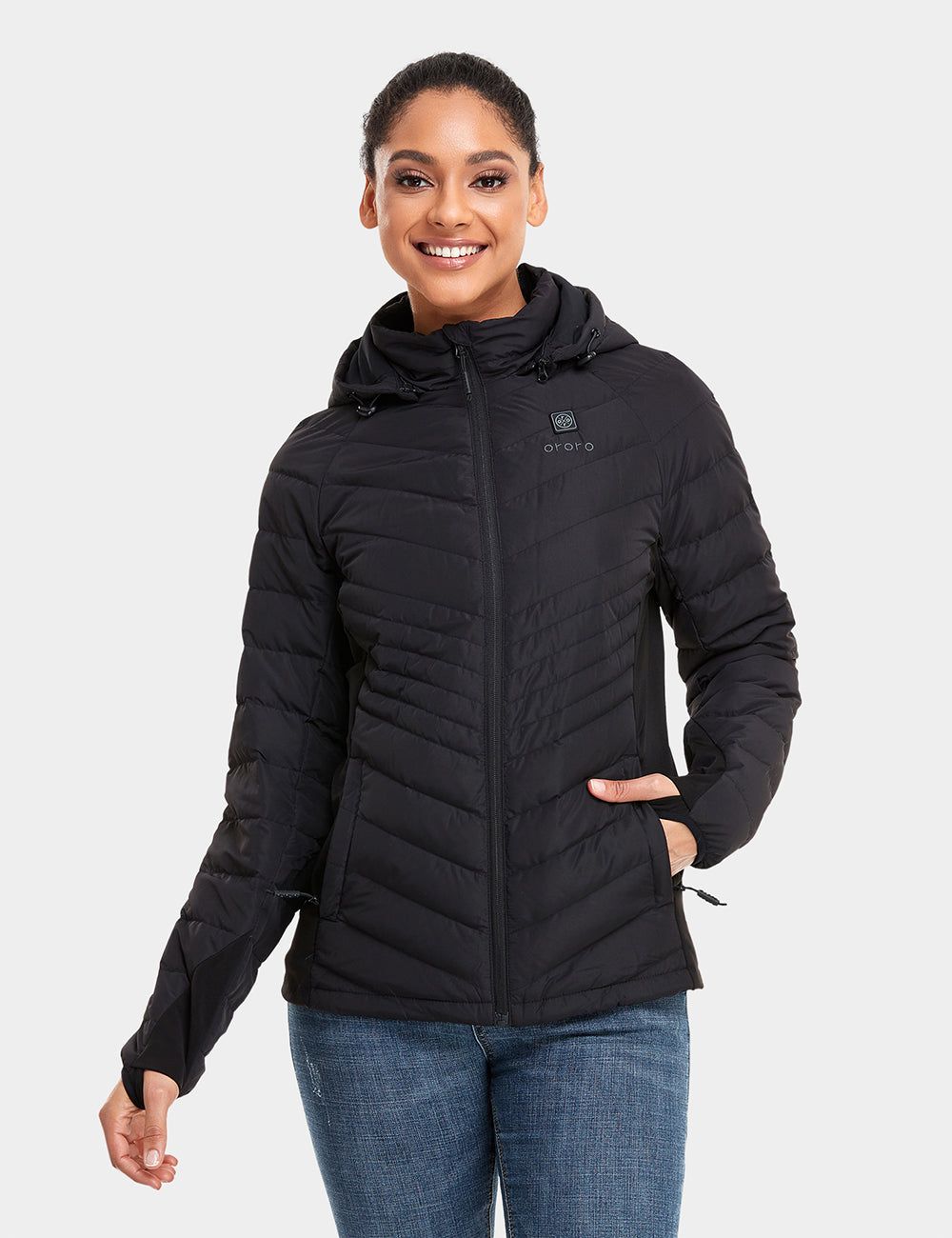 Final Sale - Women's Heated Down Jacket (with B19G Battery) sold by Ororo