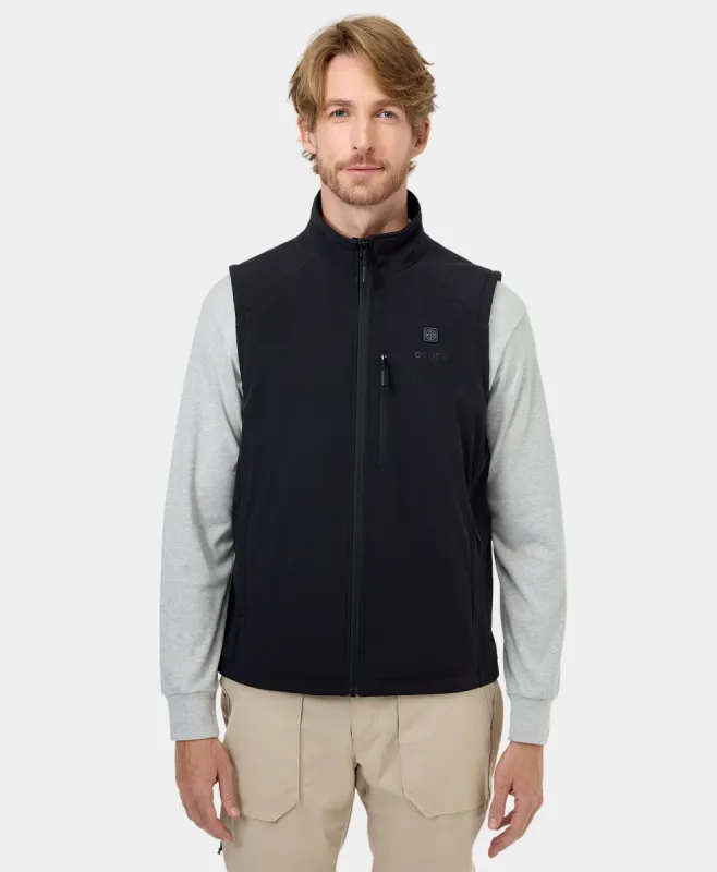 Men's Heated Softshell Vest - Lower Back Heating sold by Ororo