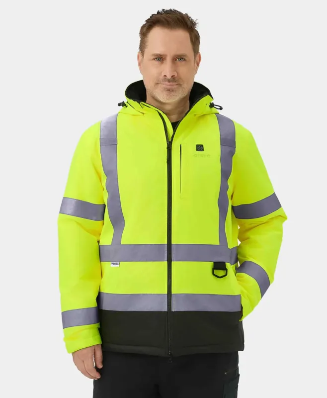 Flagstaff Men's Heated High-Visibility Jacket (Final Sale) made by Ororo