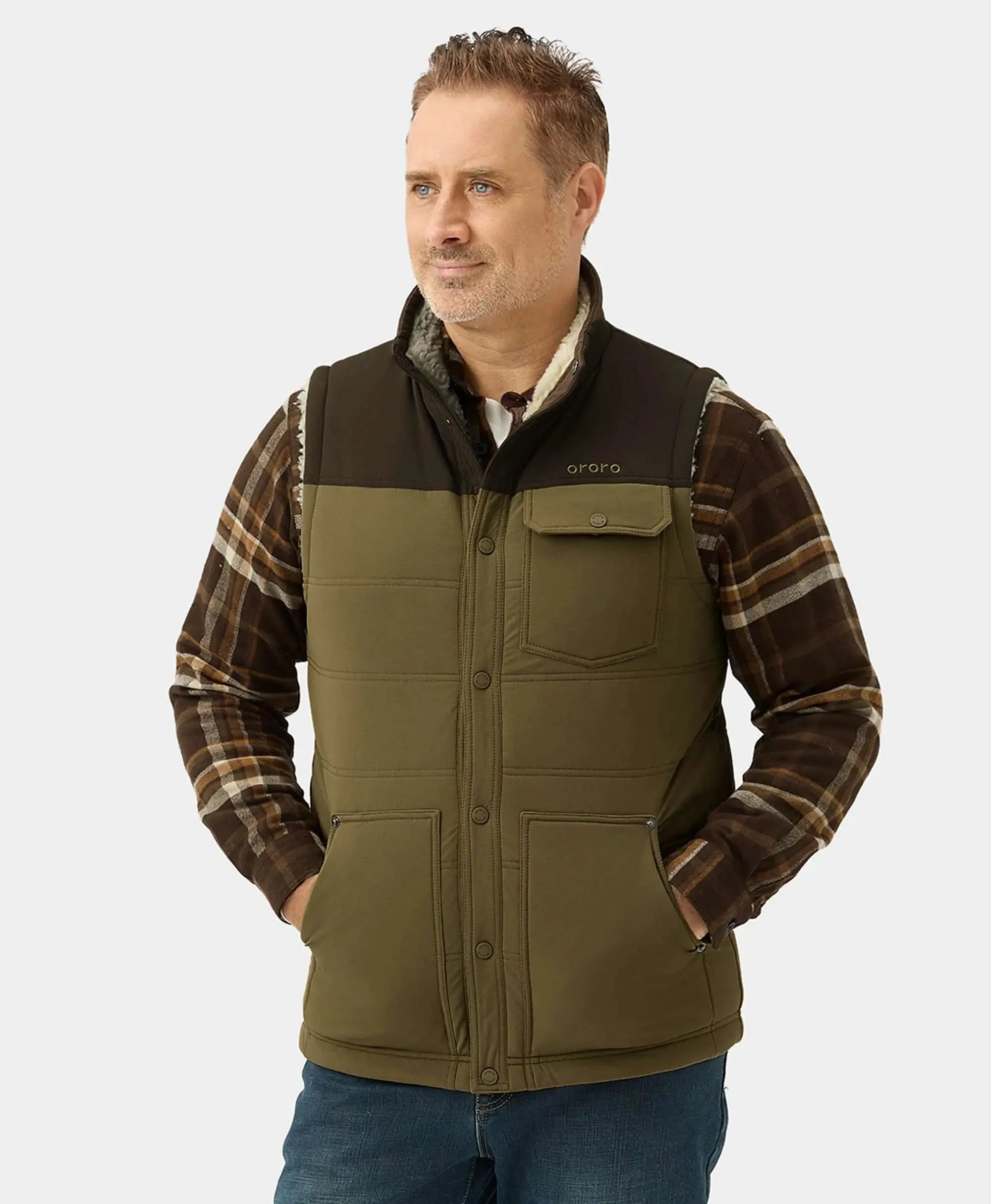 Sierra Men's Heated Sherpa Lined Vest (Final Sale) sold by Ororo product image thumbnail 3