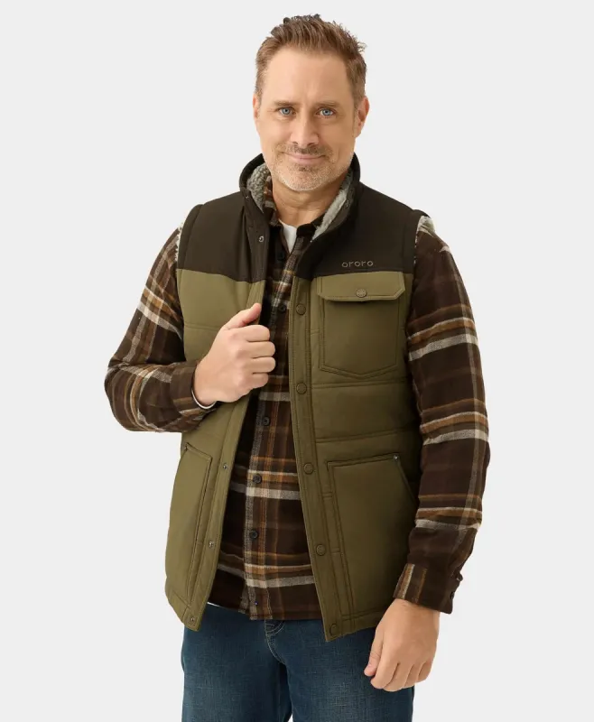 Sierra Men's Heated Sherpa Lined Vest sold by Ororo