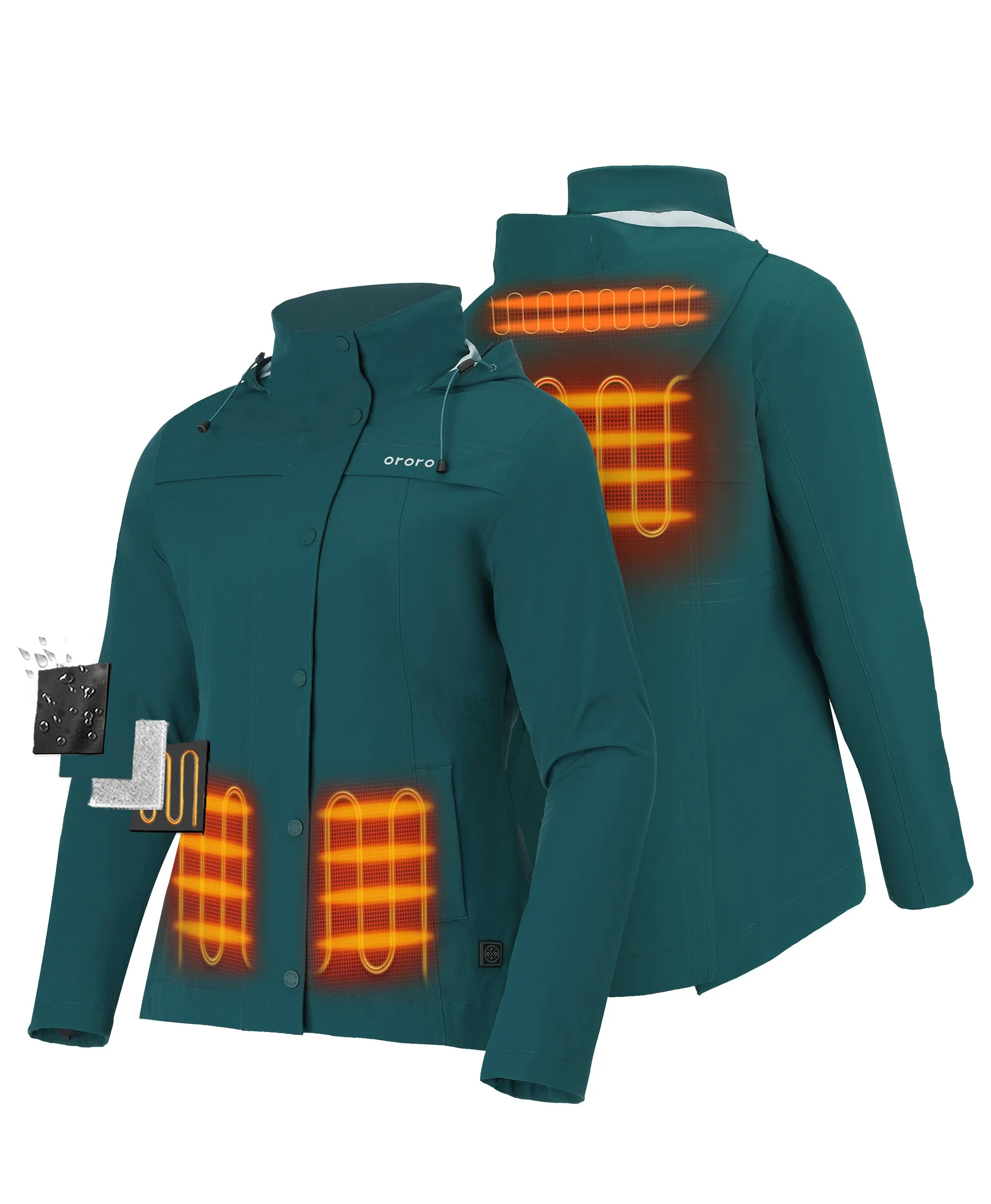 Chantilly Women's Waterproof Heated Sports Jacket sold by Ororo product image thumbnail 2