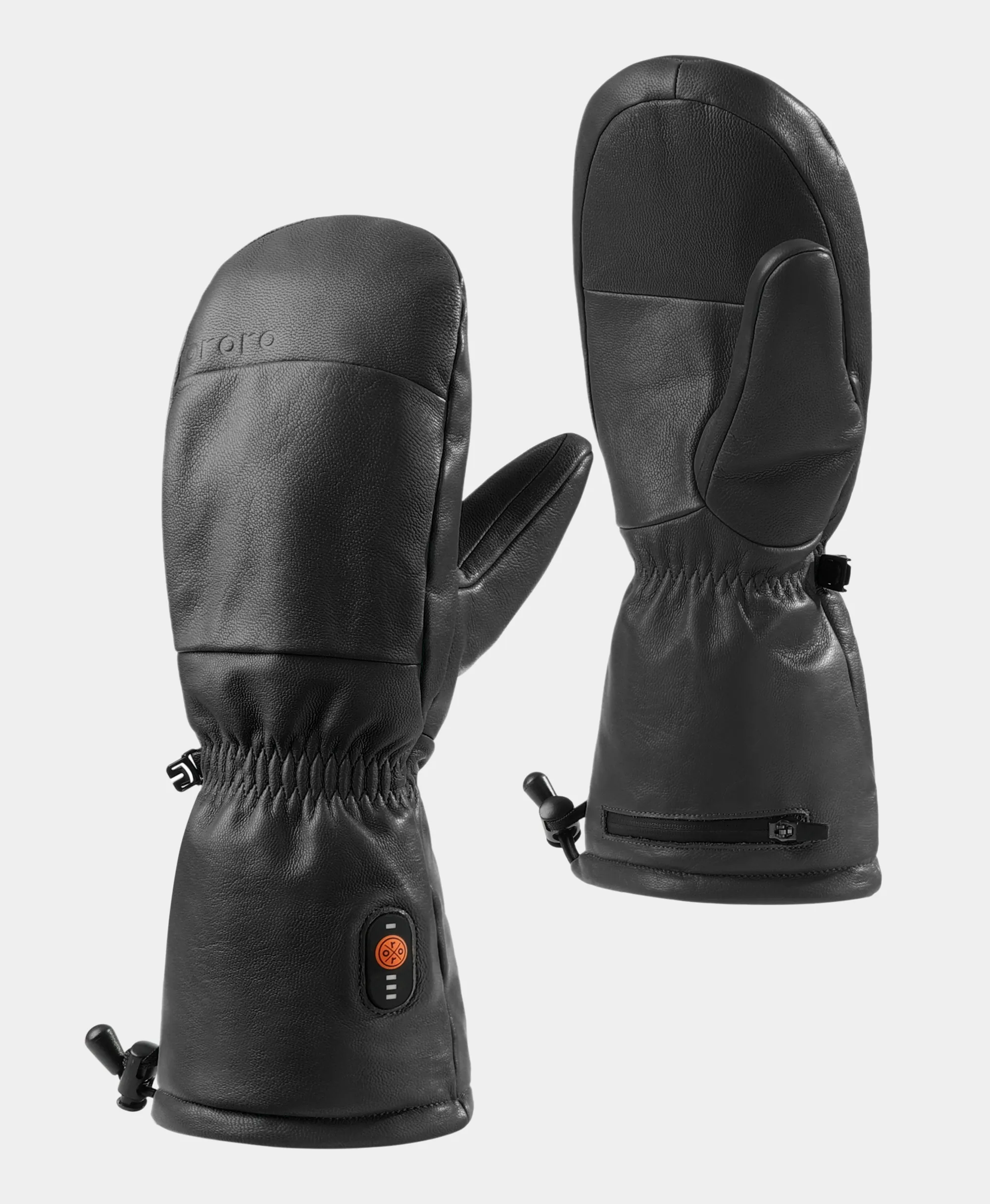 "Duluth" Unisex Heated Leather Chopper Mittens - Black sold by Ororo