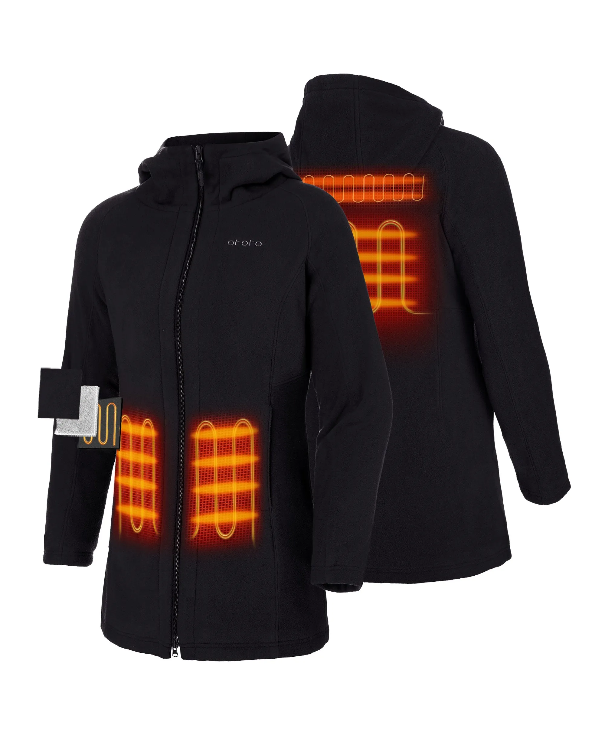 Felicity Women's Heated Fleece Hoodie Jacket (Apparel Only) sold by Ororo product image thumbnail 2