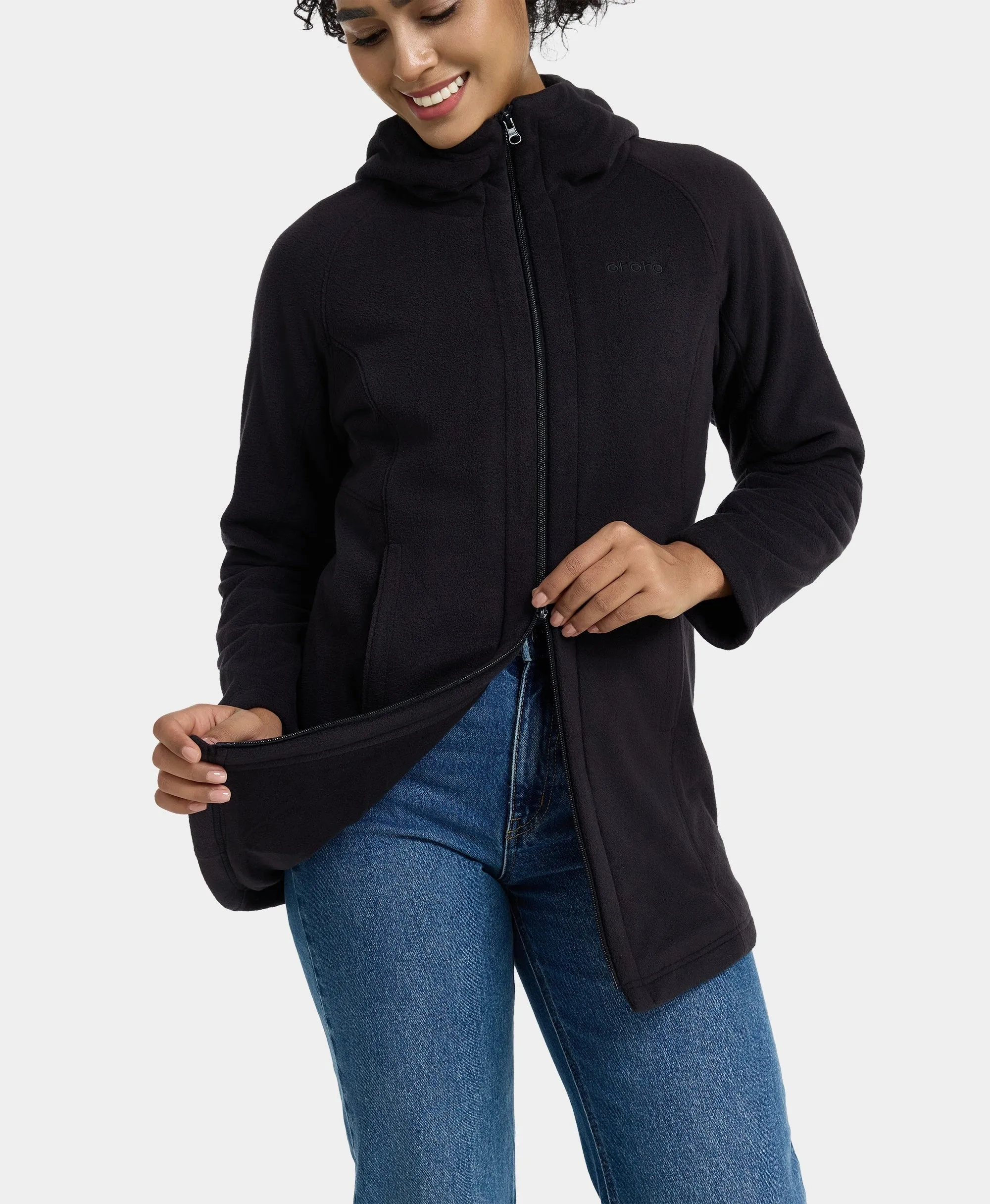 Felicity Women's Heated Fleece Hoodie Jacket (Apparel Only) sold by Ororo product image thumbnail 4