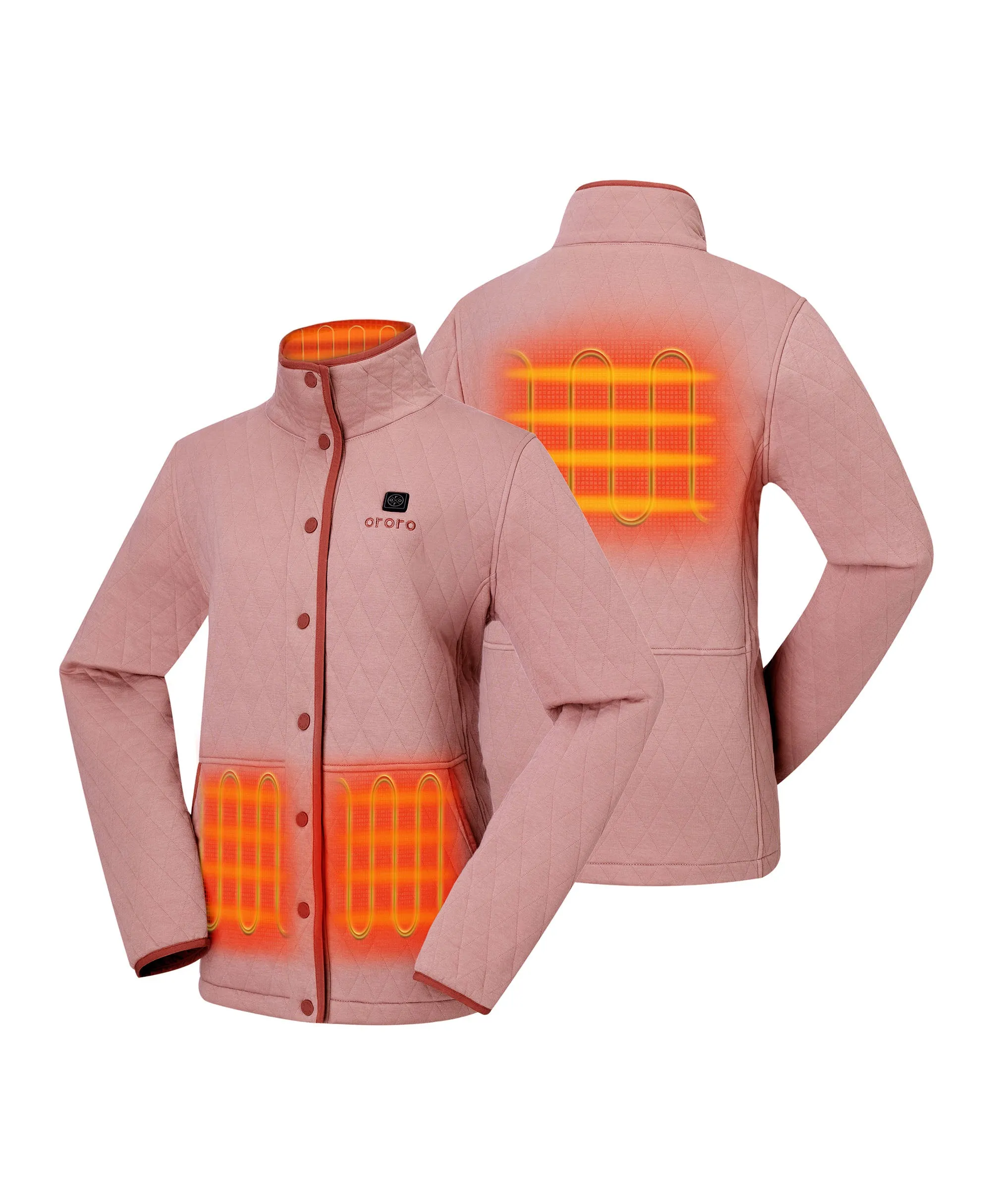 Chalet Women's Heated Quilted Jacket (Apparel Only) sold by Ororo product image thumbnail 2