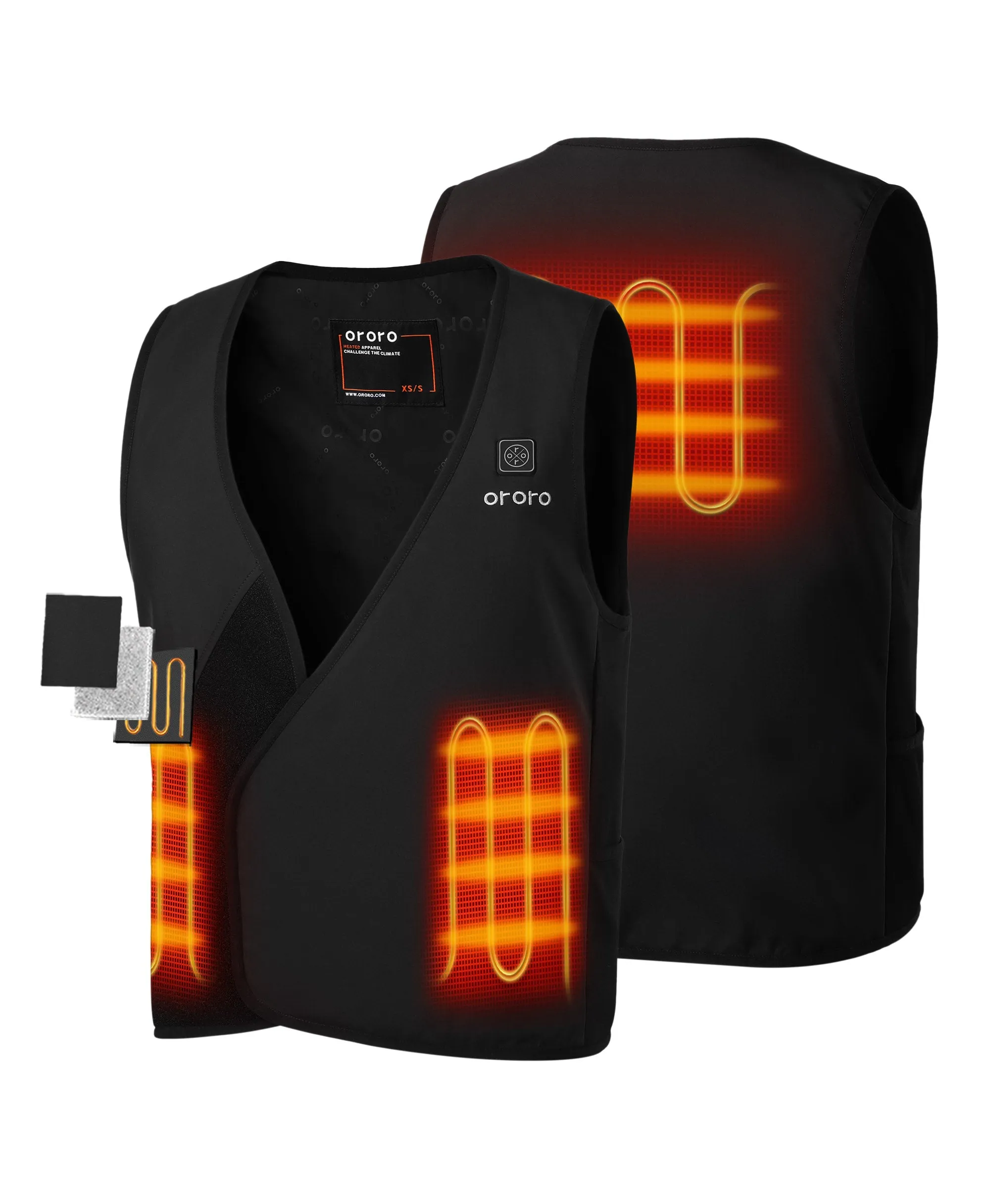 Vanguard Unisex Ultralight Adjustable Heated Liner Vest sold by Ororo product image thumbnail 2