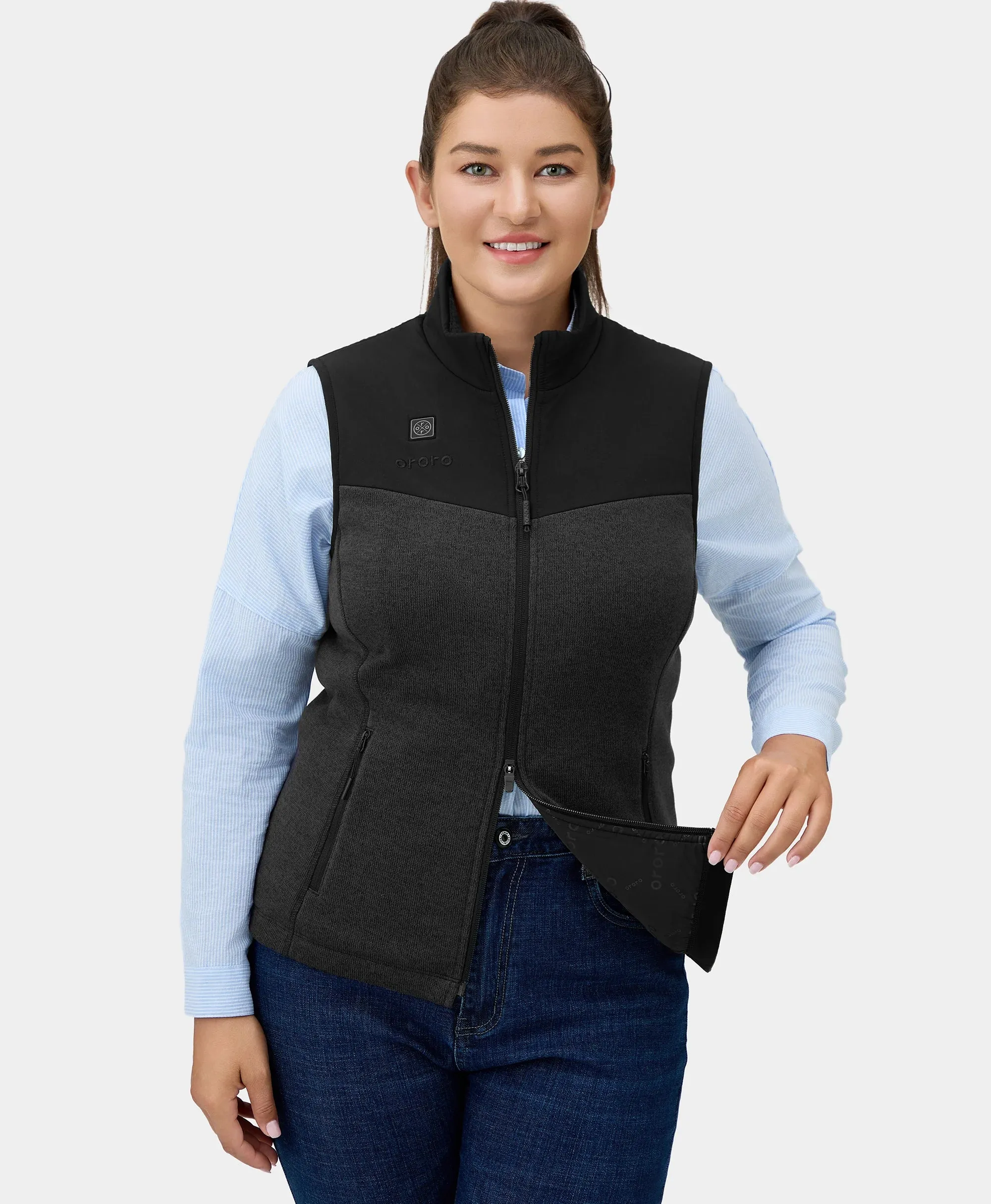 Augusta Women's Heated Sweater Fleece Vest (Apparel Only) sold by Ororo product image thumbnail 3