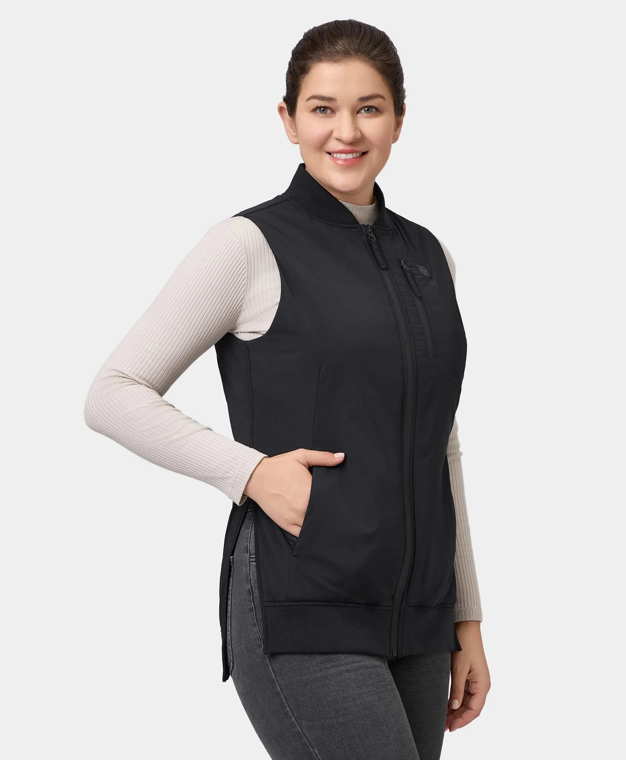 Blair Women's Heated Long Bomber Vest (Final Sale) sold by Ororo product image thumbnail 3