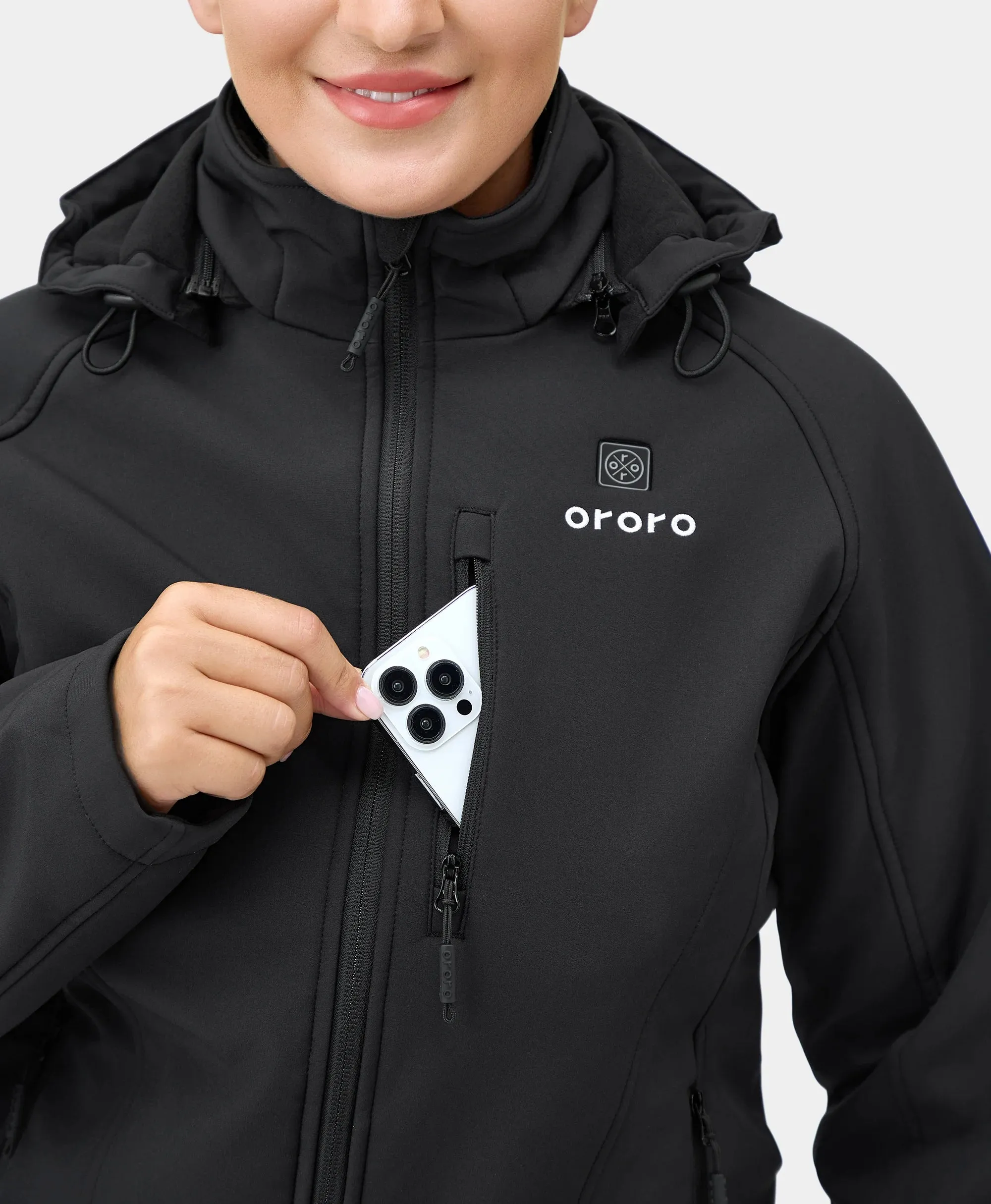 Paragon Women's Heated Jacket - Black sold by Ororo product image thumbnail 4