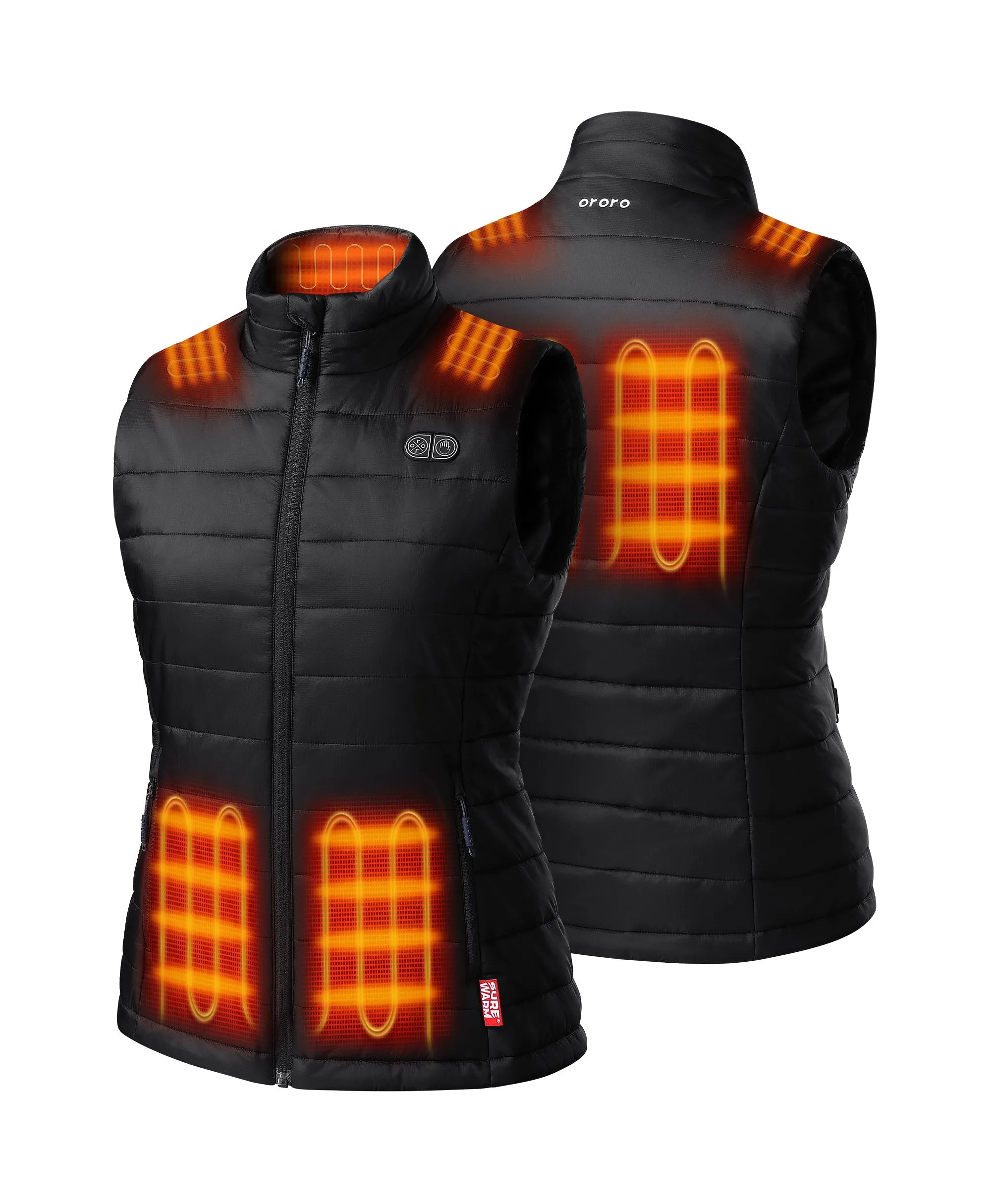 SureWarm® Women's 7-Zone Dual-Control Classic Pro Heated Vest sold by Ororo product image thumbnail 2