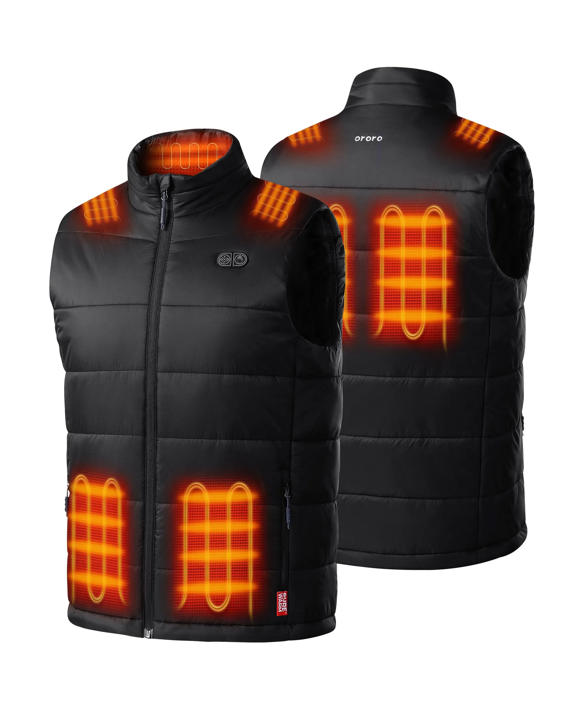 SureWarm® Men's 7-Zone Dual-Control Classic Pro Heated Vest sold by Ororo product image thumbnail 2