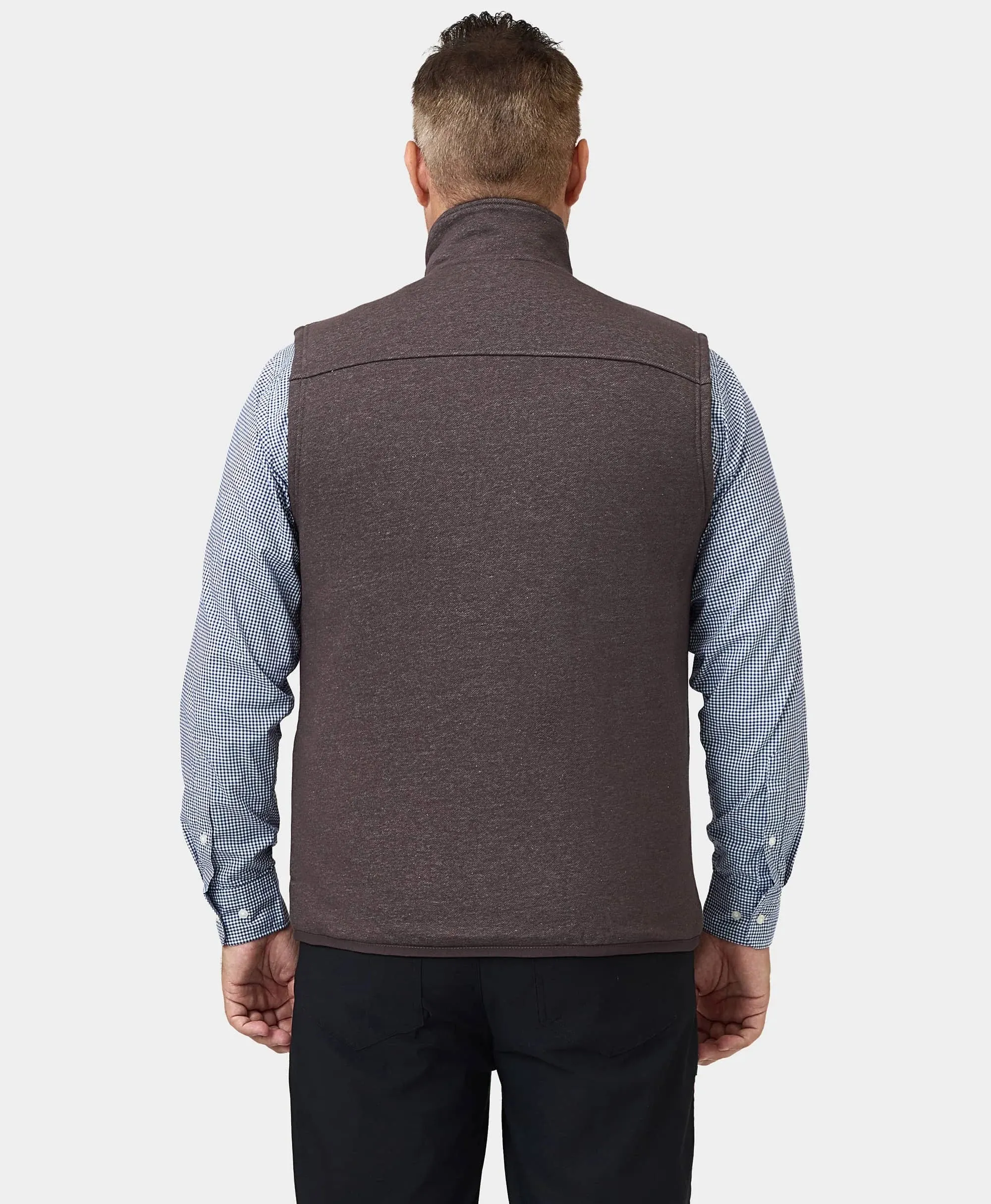 Men's Heated Fleece Vest - Brown Stone sold by Ororo product image thumbnail 4