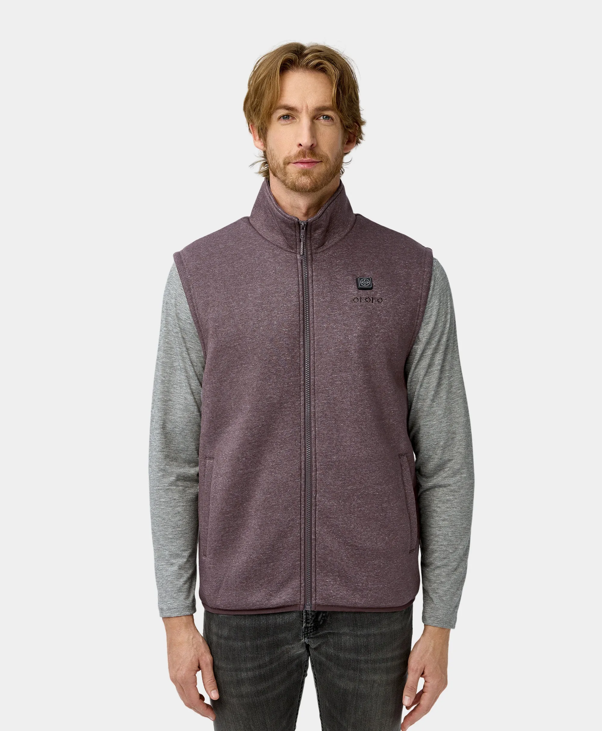 Men's Heated Fleece Vest - Brown Stone sold by Ororo product image thumbnail 5