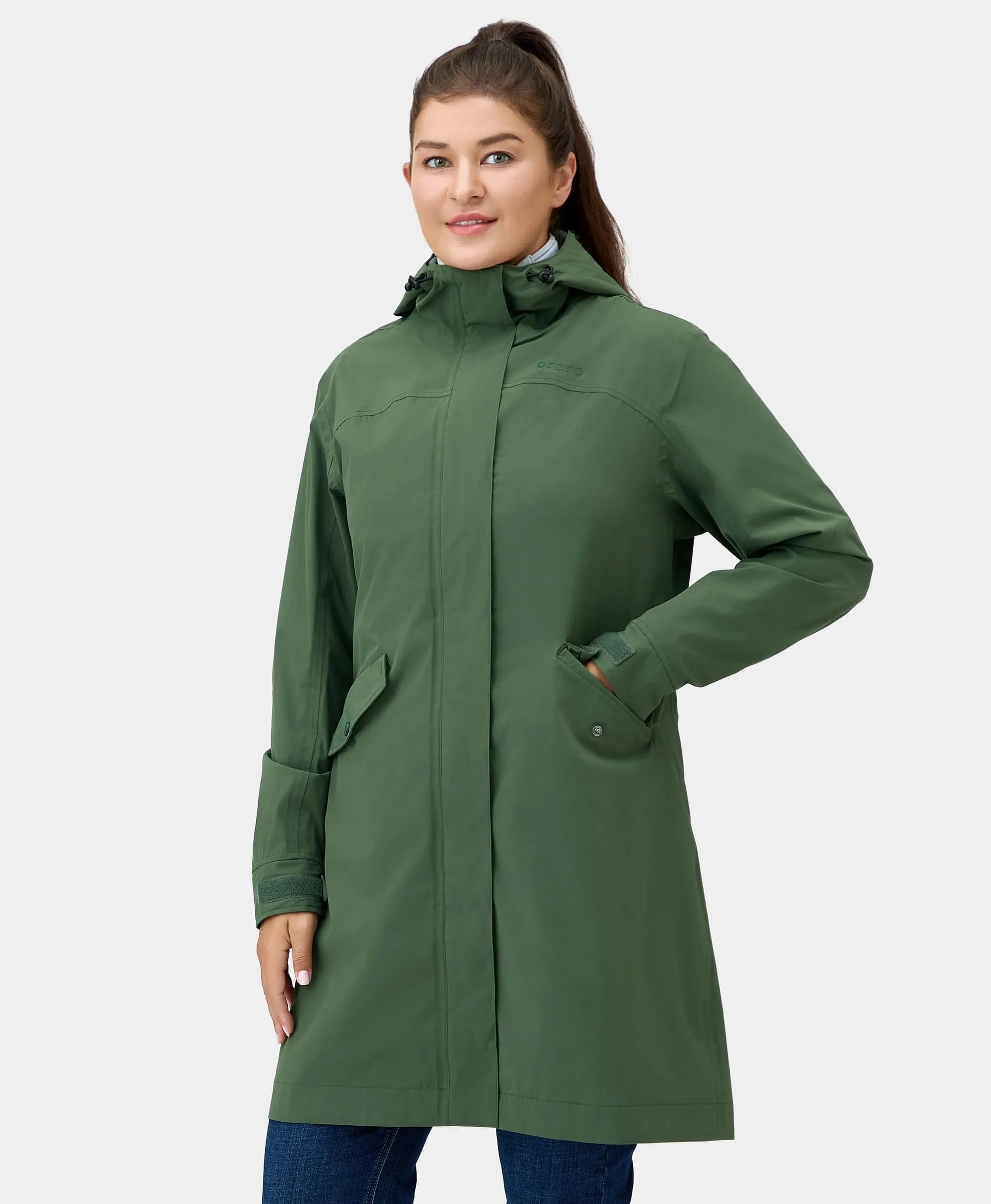 Downtown Women's Heated Rain Trench (Apparel Only) sold by Ororo product image thumbnail 3