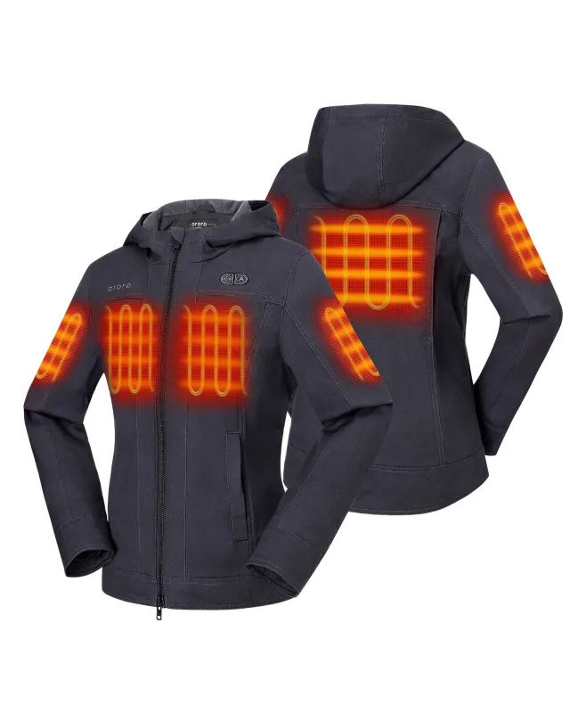 (Open-box) Cheyenne Women's 5-Zone Dual-Control Heated Canvas Jacket(Battery Set Not Included) sold by Ororo