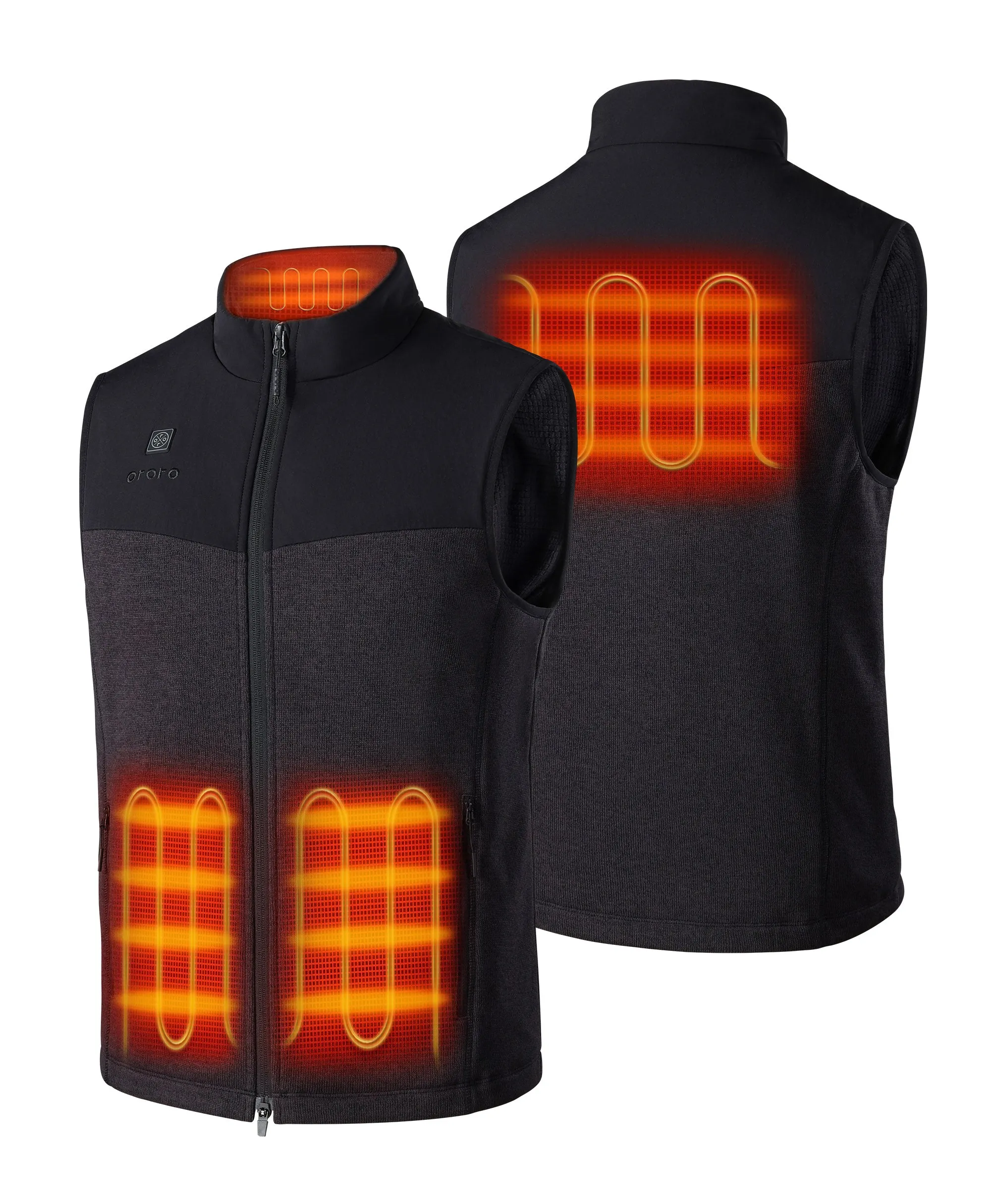 (Open-box) Augusta Men's Heated Sweater Fleece Vest(Battery Set Not Included) sold by Ororo