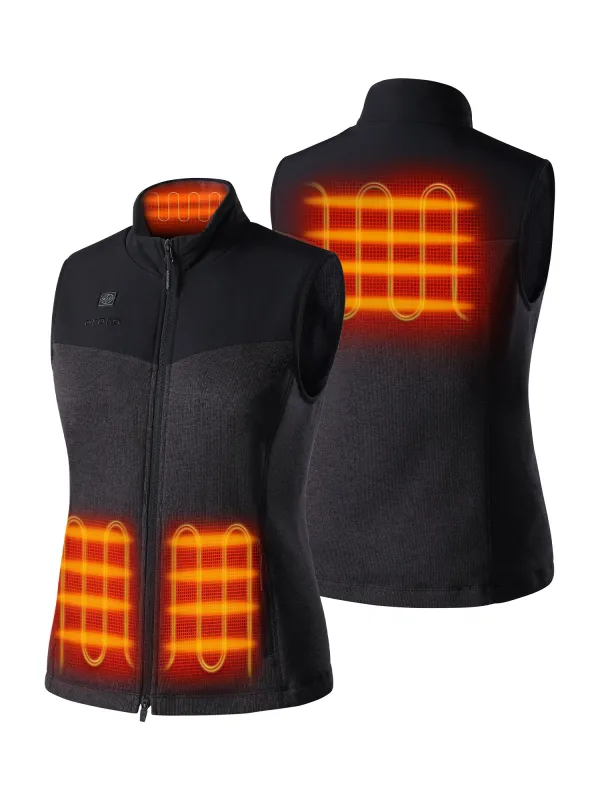 (Open-box) Augusta Women's Heated Sweater Fleece Vest sold by Ororo