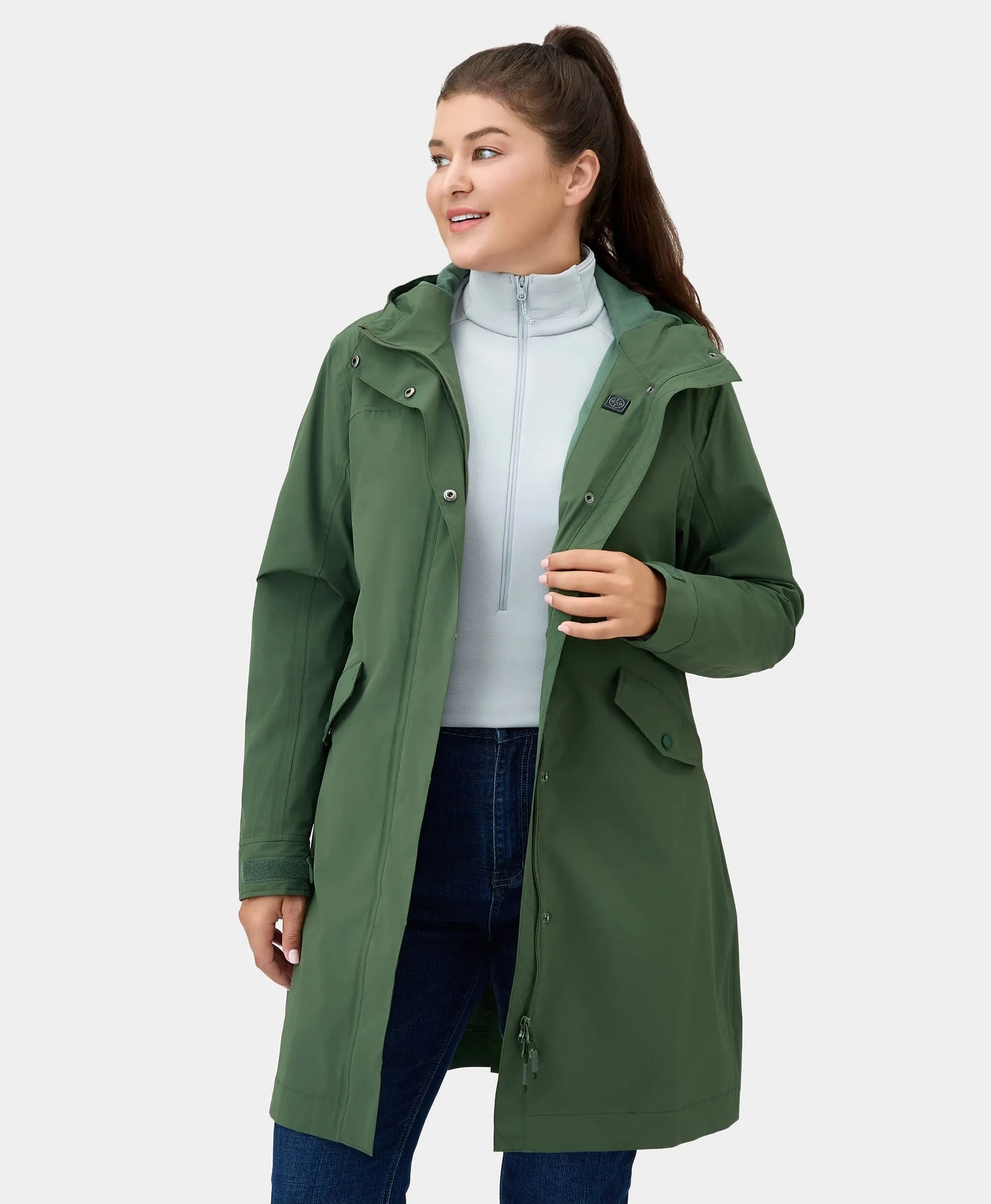 (Open-box) Downtown Women's Heated Rain Trench(Battery Set Not Included) sold by Ororo product image thumbnail 4